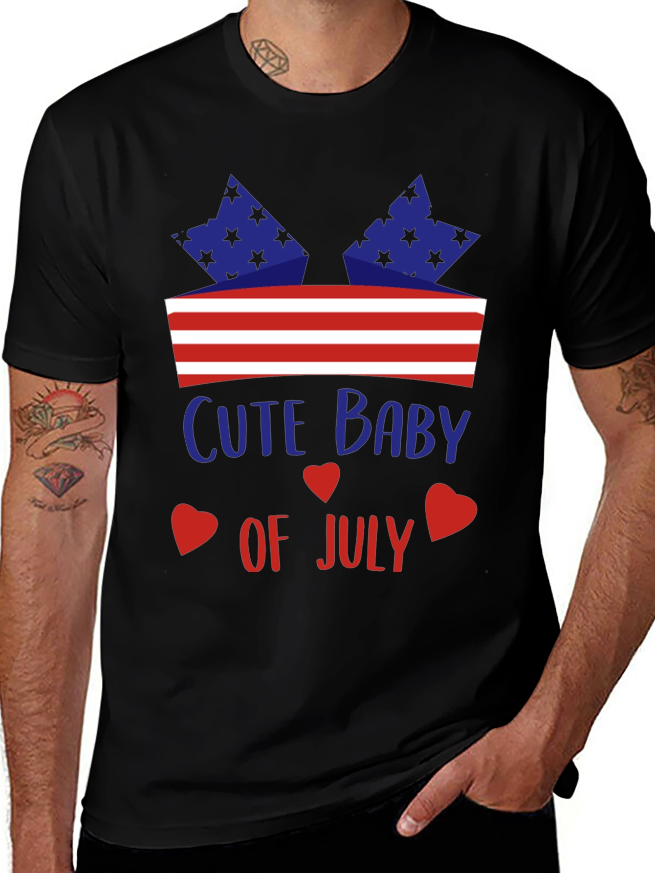 Cute Baby of July Patriotic T-Shirt