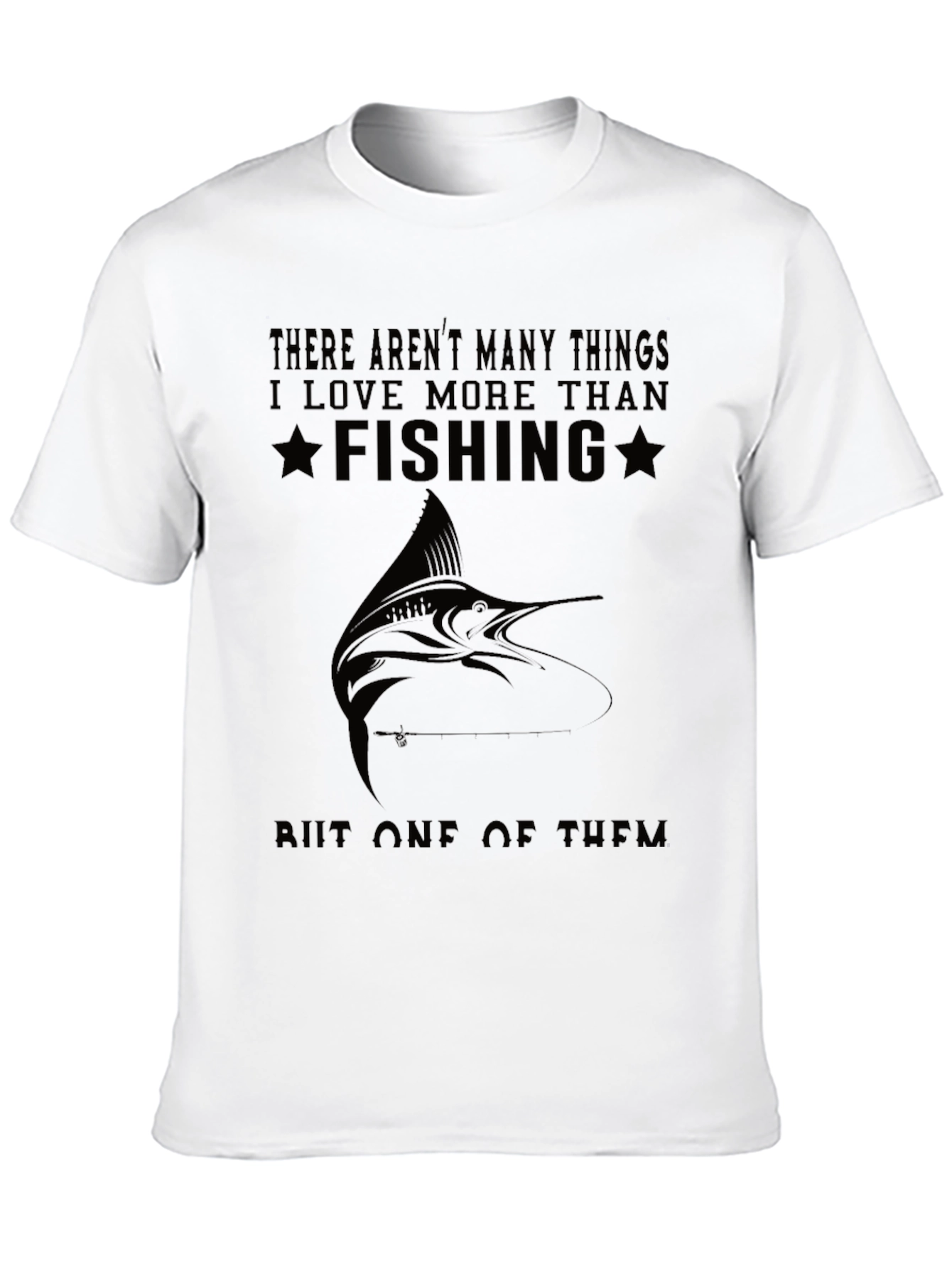 Fishing Lover Graphic T-Shirt - Black
