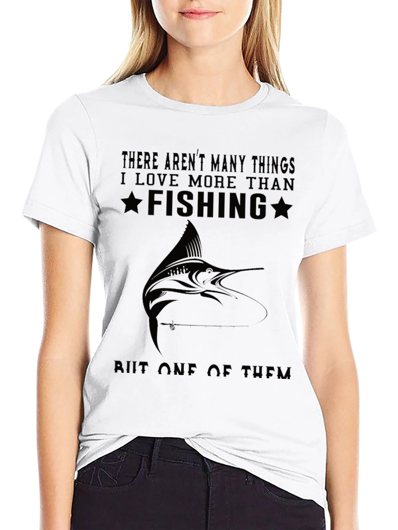 Fishing Lover Graphic T-Shirt - Black