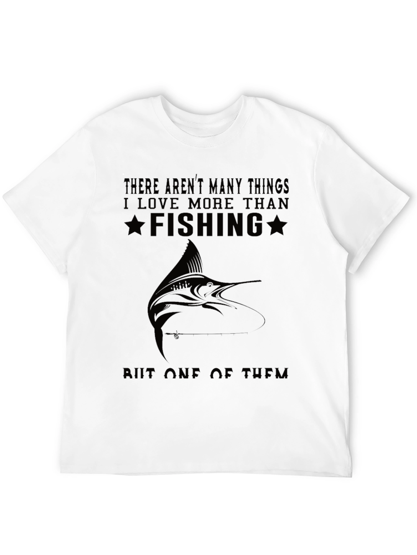 Fishing Lover Graphic T-Shirt - Black