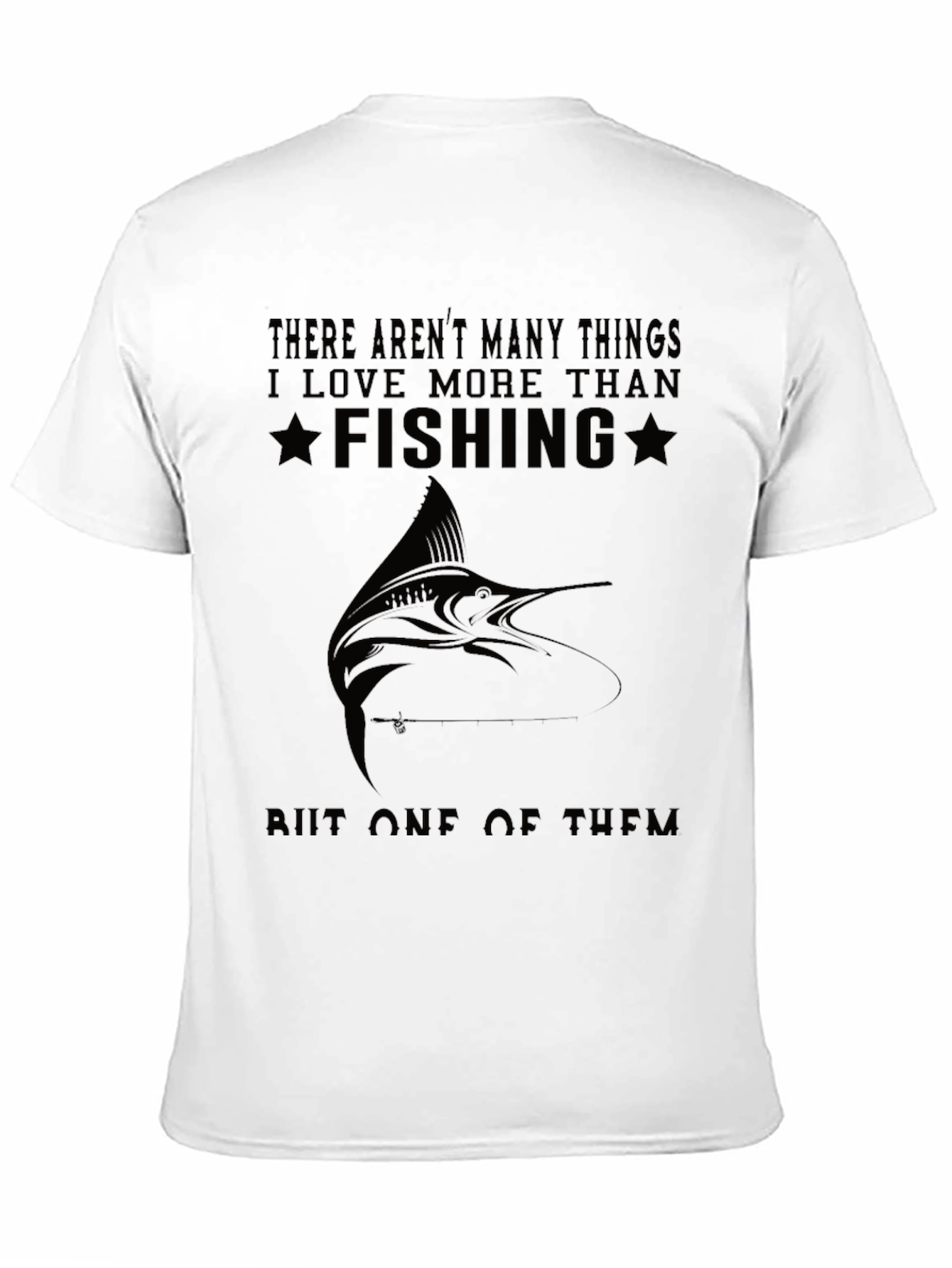 Fishing Lover Graphic T-Shirt - Black