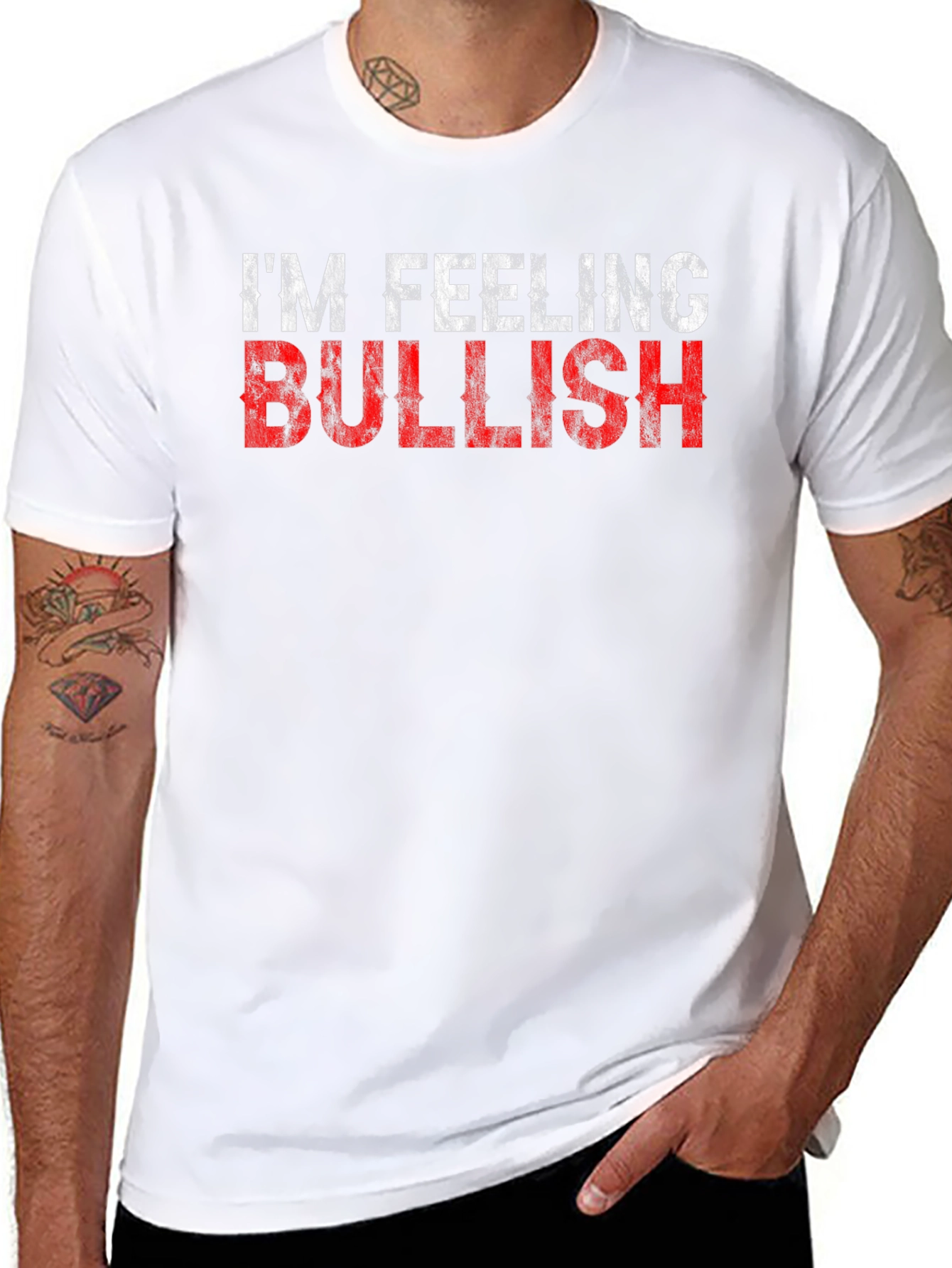 Im Feeling Bullish Black Graphic Tee