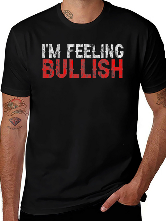 Im Feeling Bullish Black Graphic Tee