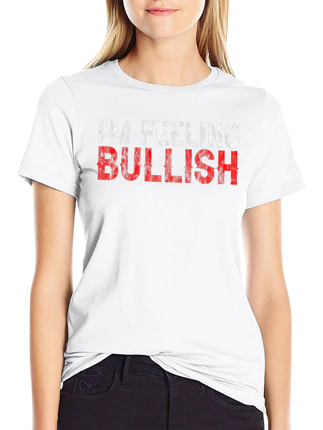 Im Feeling Bullish Black Graphic Tee