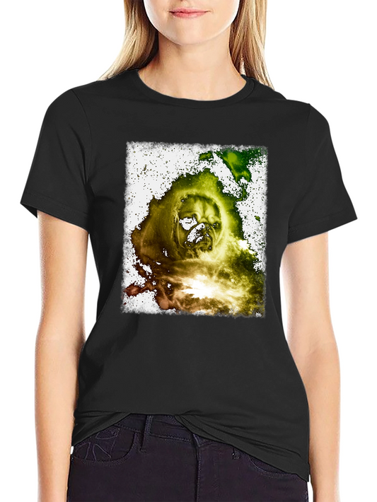 Distressed Pug Graphic Black T-Shirt