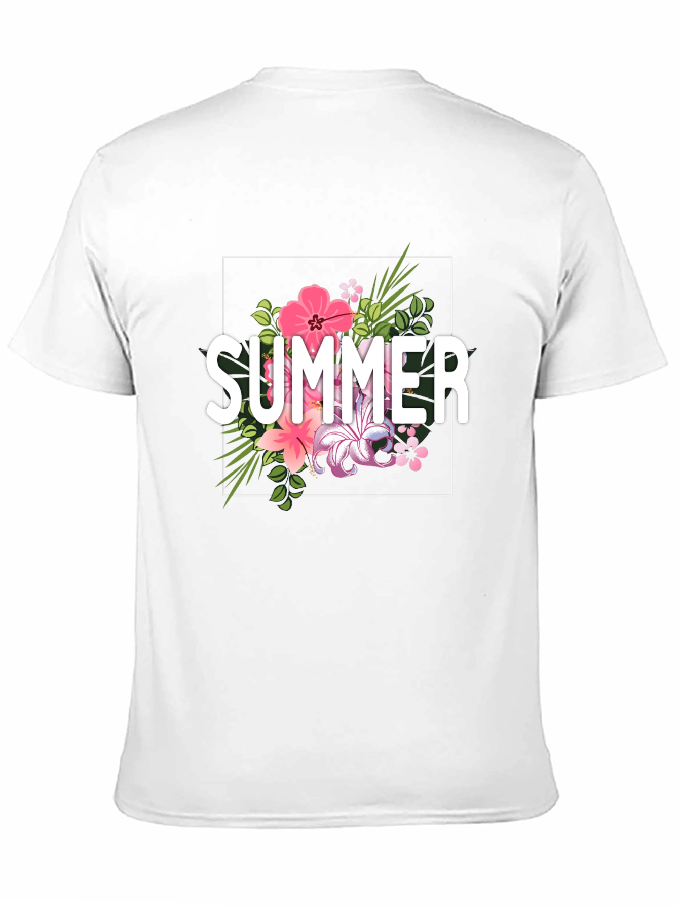 Summer Floral Graphic T-Shirt - Black