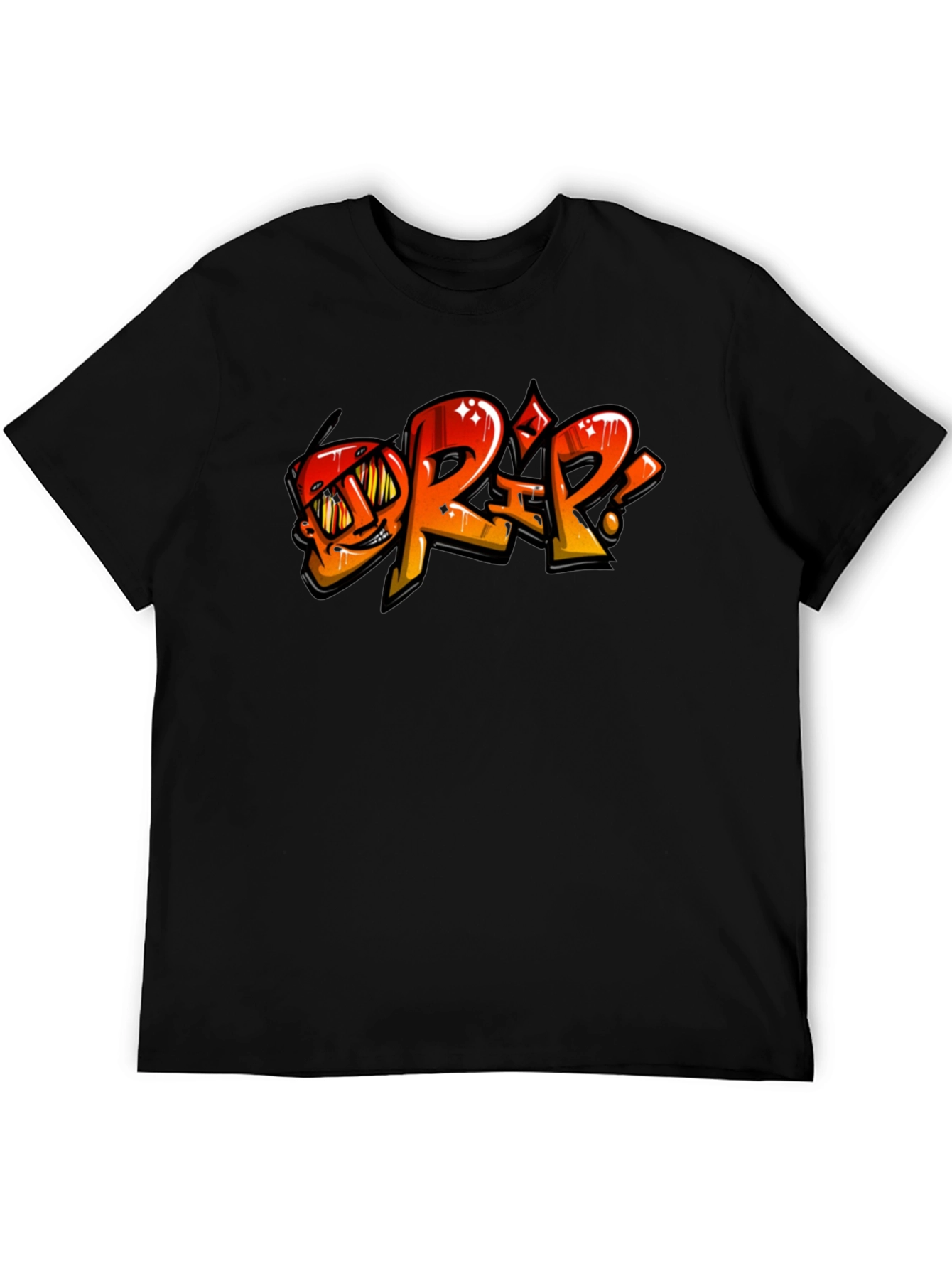 Drip Graphic Black T-Shirt