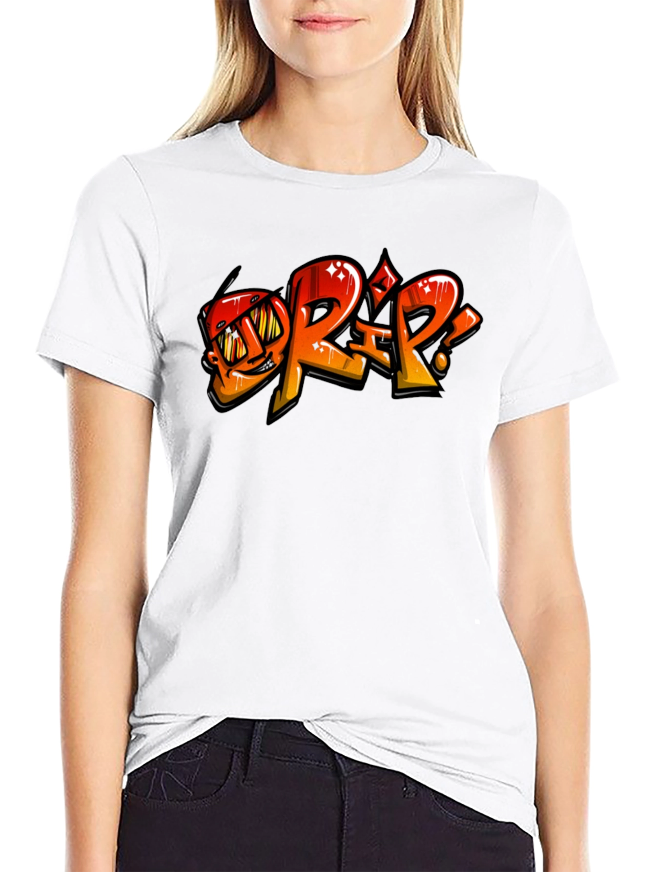 Drip Graphic Black T-Shirt