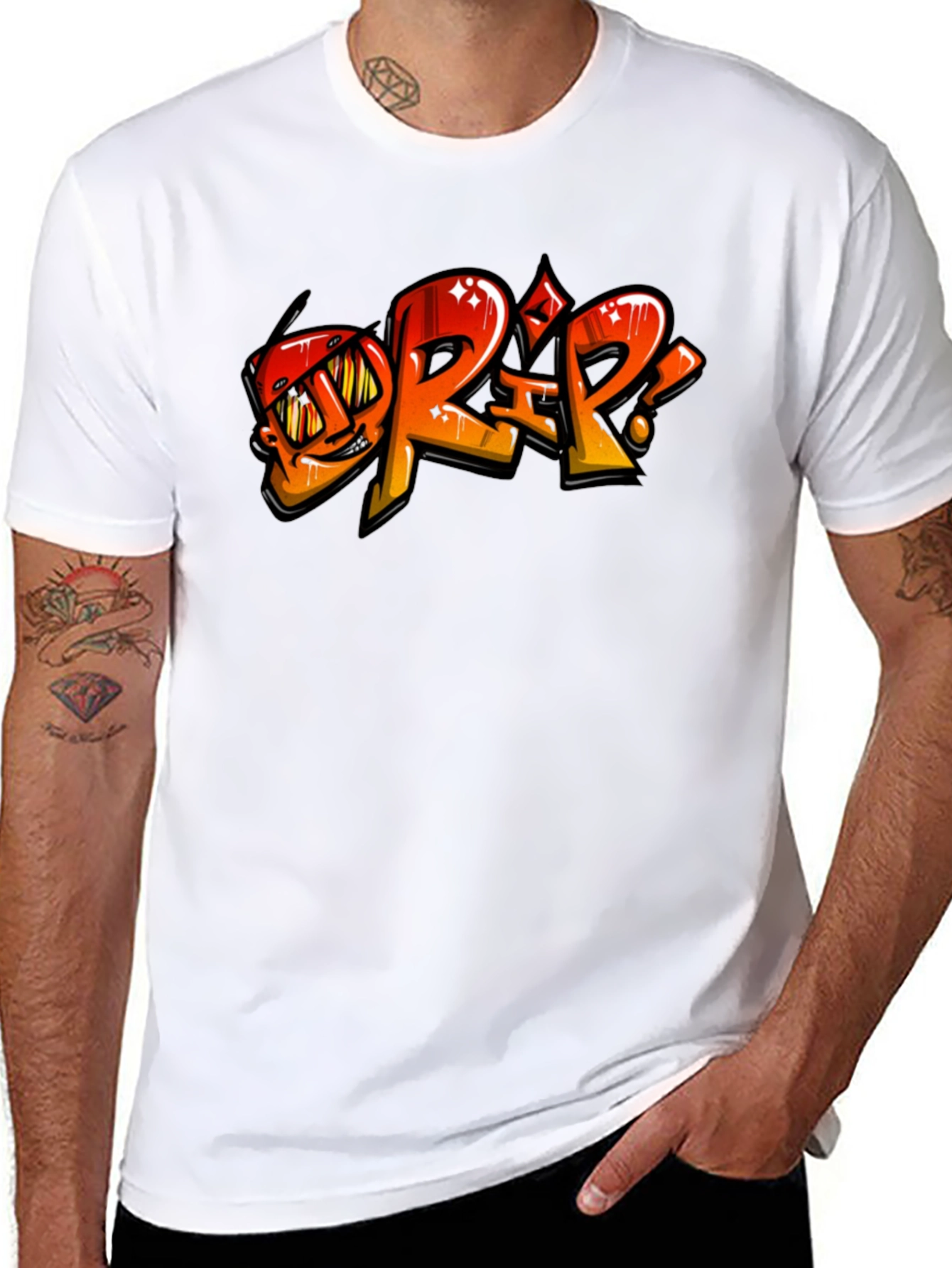 Drip Graphic Black T-Shirt