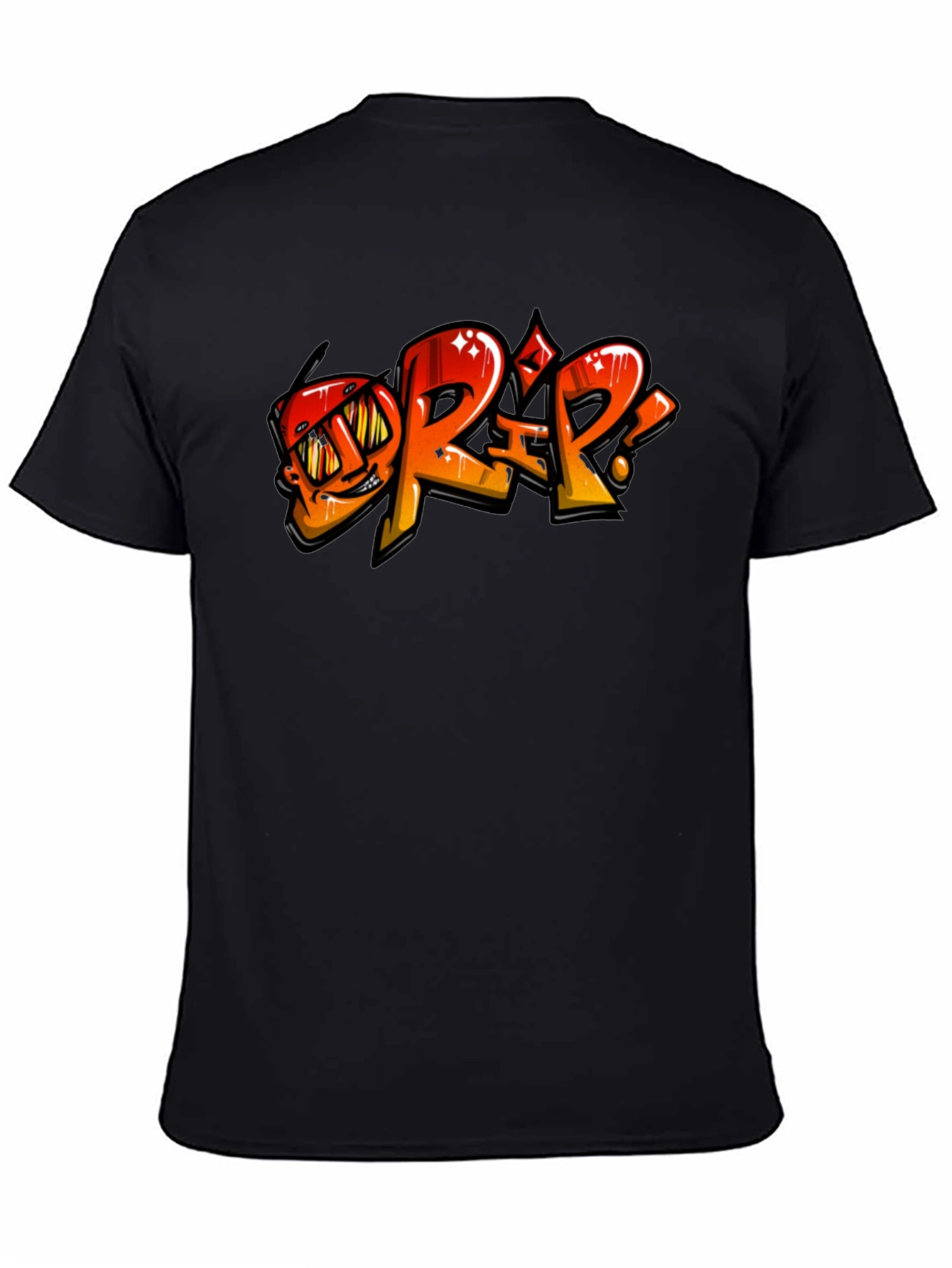 Drip Graphic Black T-Shirt