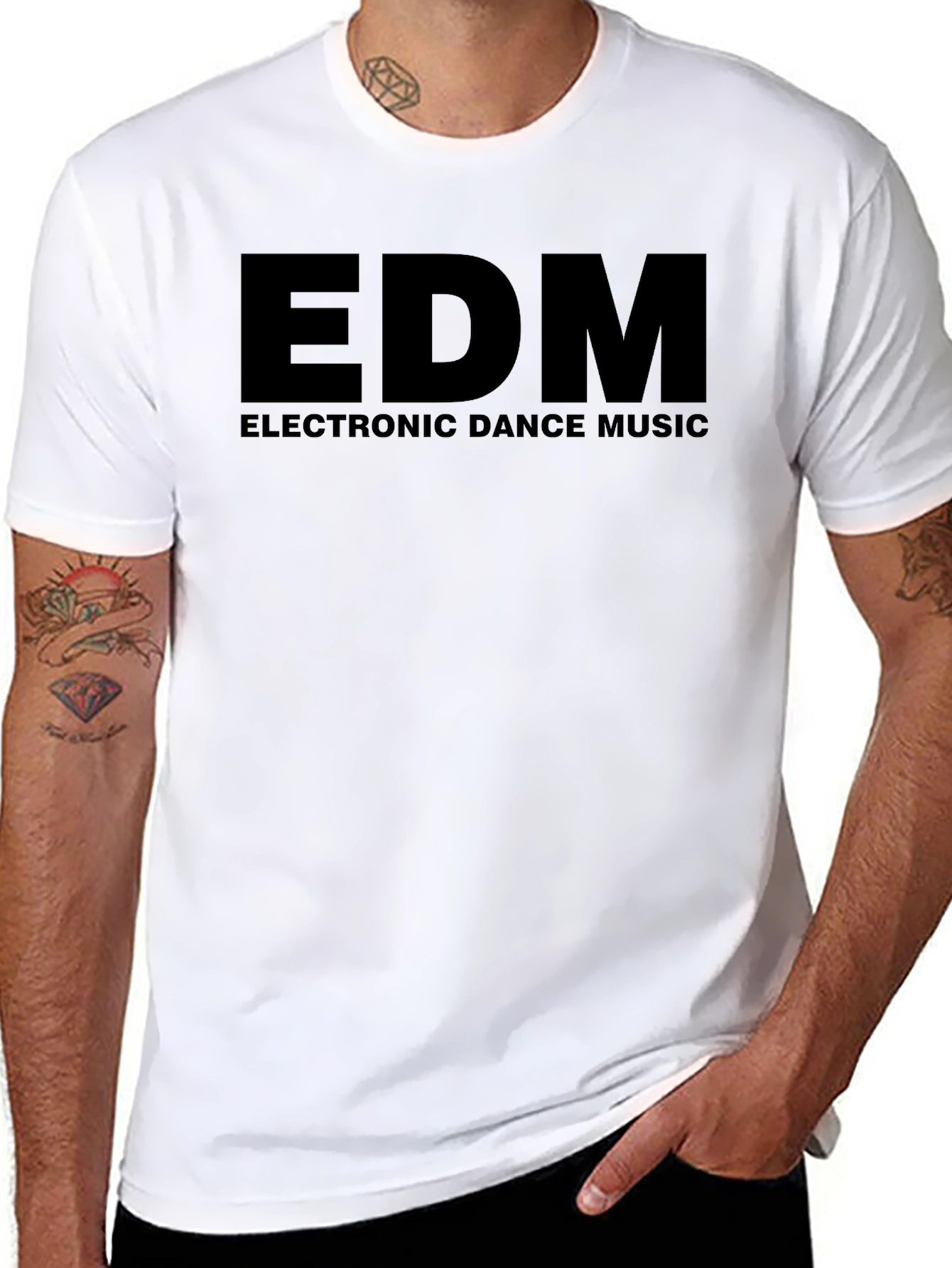 EDM Electronic Dance Music Black Graphic Tee