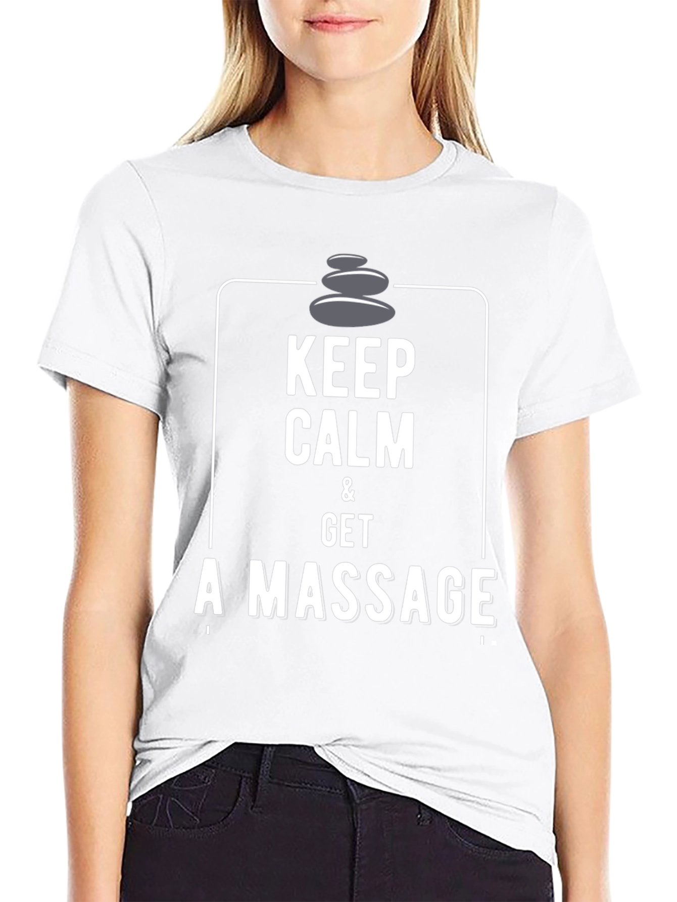 Keep Calm & Get A Massage Black T-Shirt