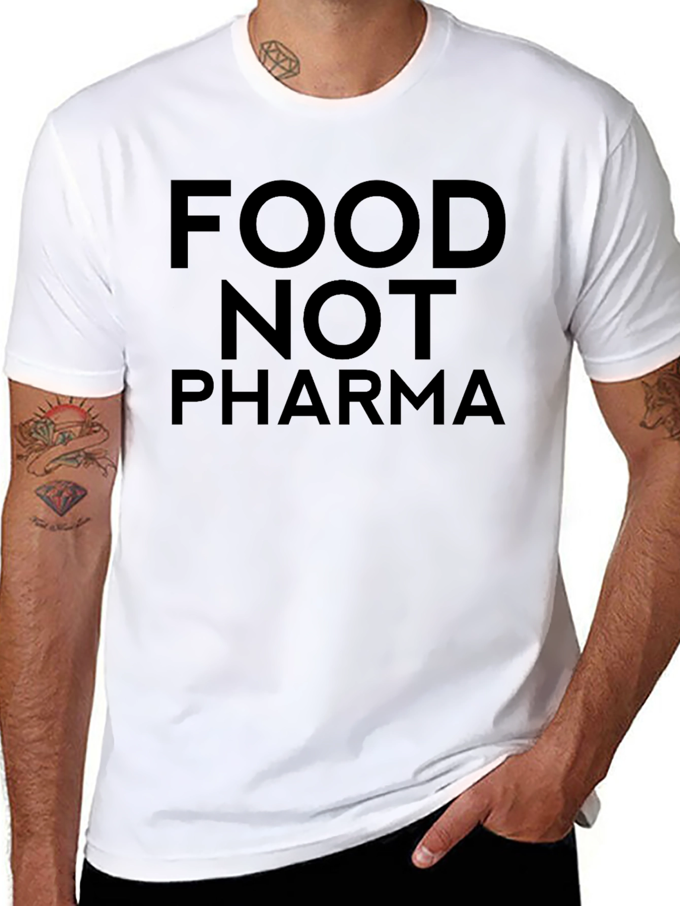 Food Not Pharma Graphic T-Shirt