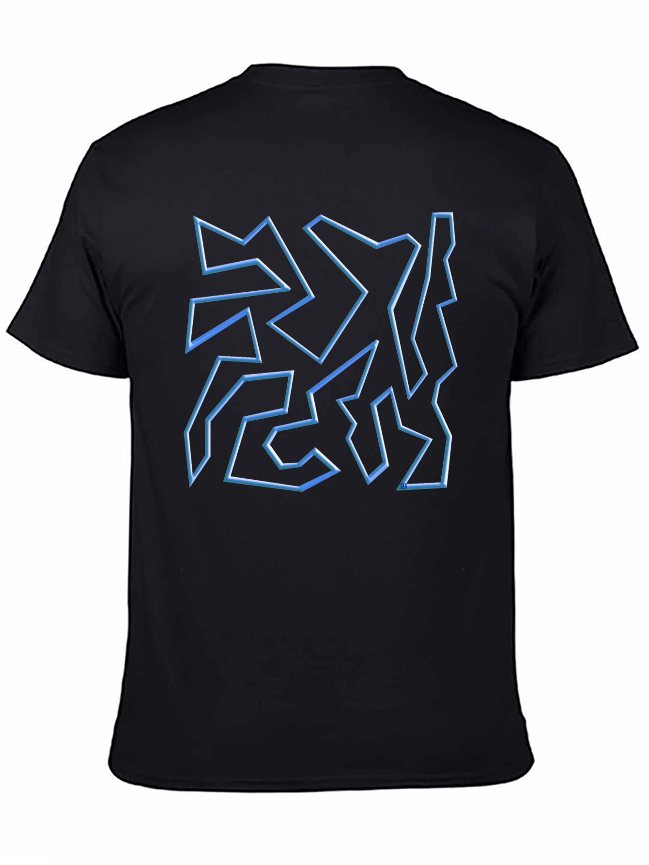 Abstract Geometric T-Shirt - Black