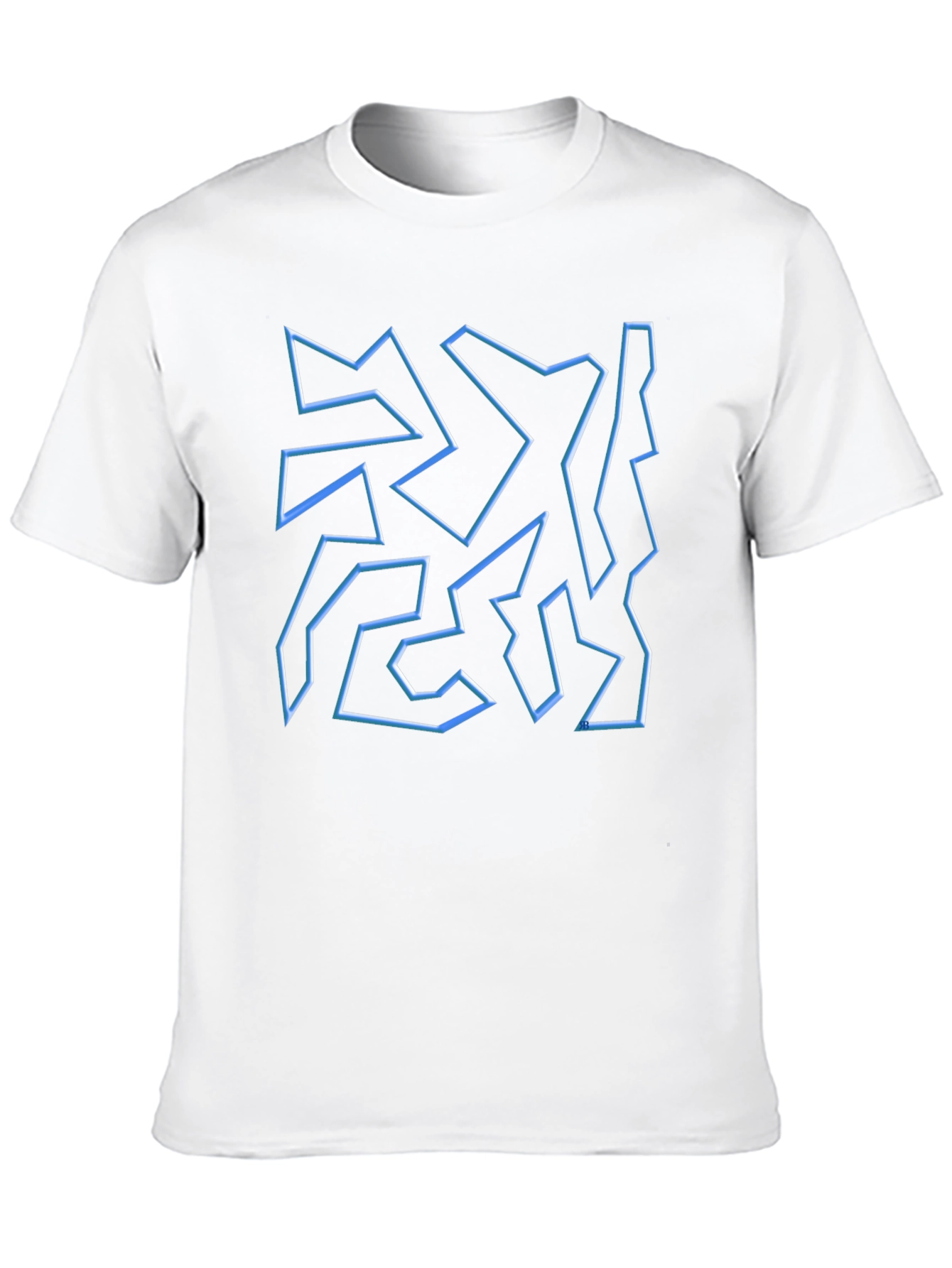 Abstract Geometric T-Shirt - Black