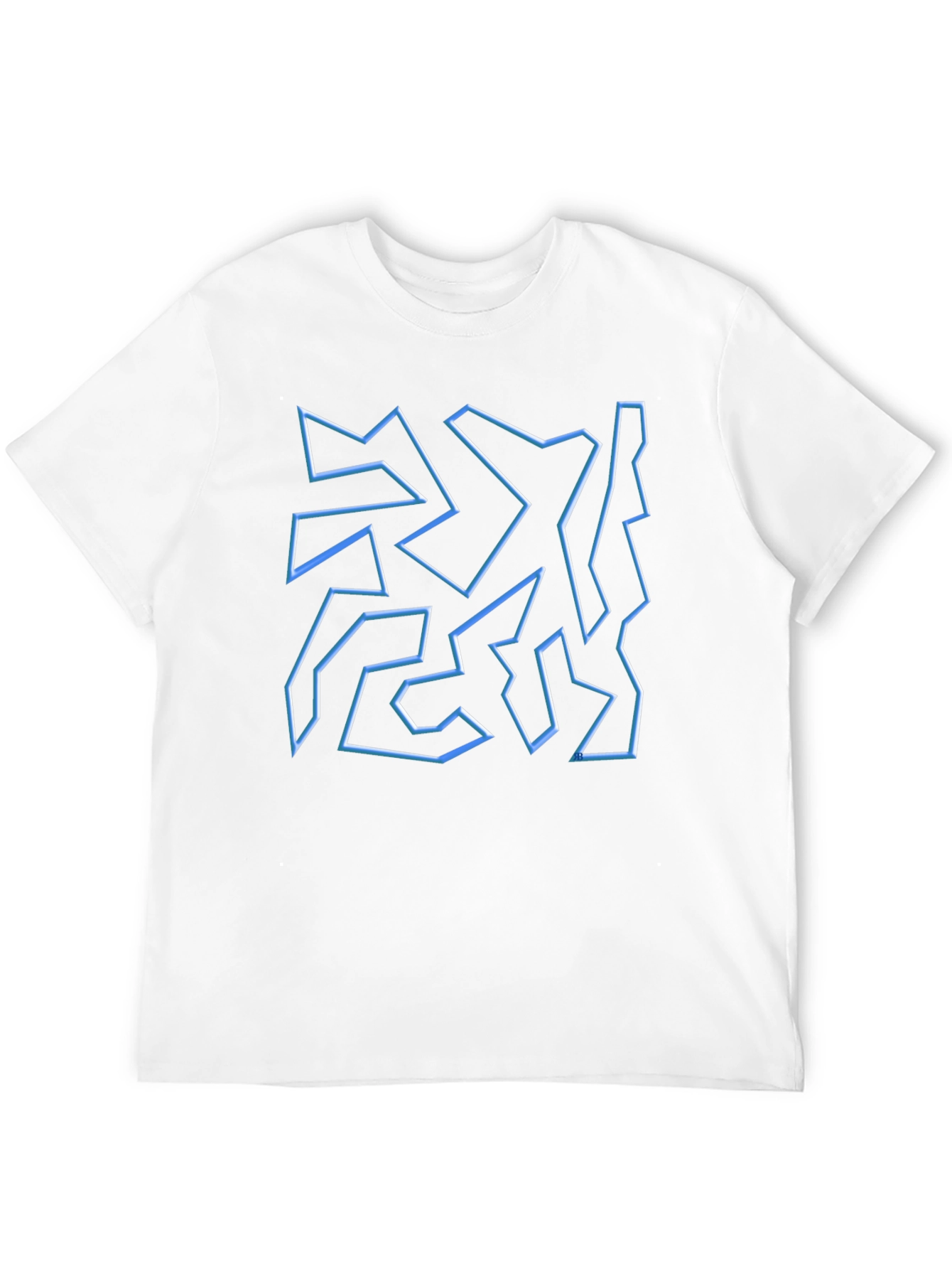 Abstract Geometric T-Shirt - Black