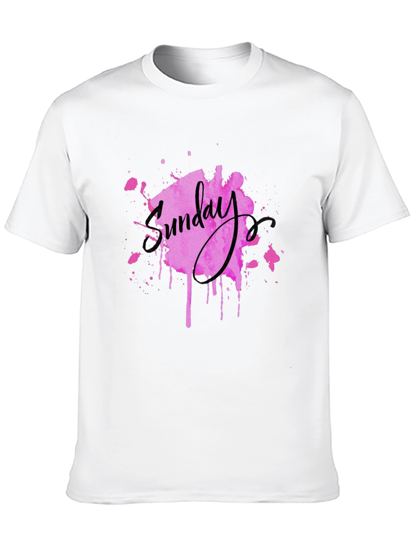 Sunday Pink Splatter Graphic Tee