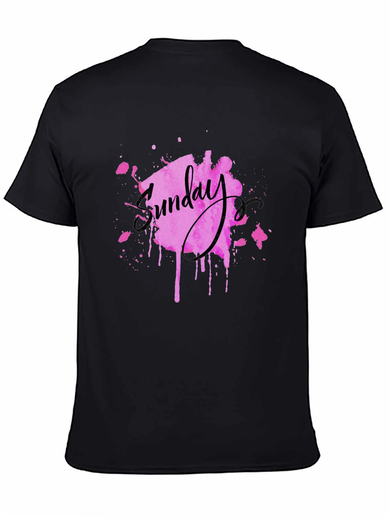Sunday Pink Splatter Graphic Tee
