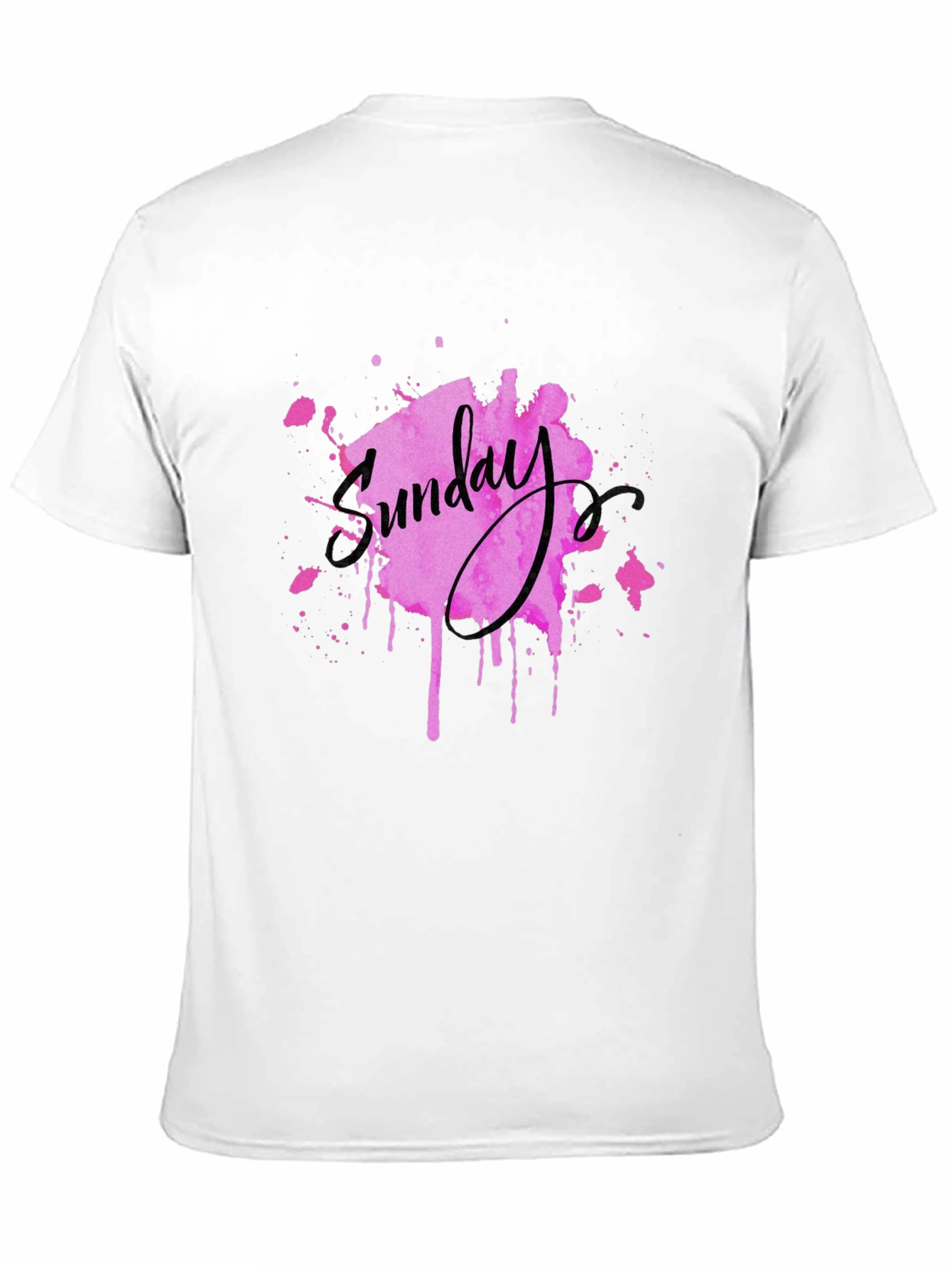 Sunday Pink Splatter Graphic Tee