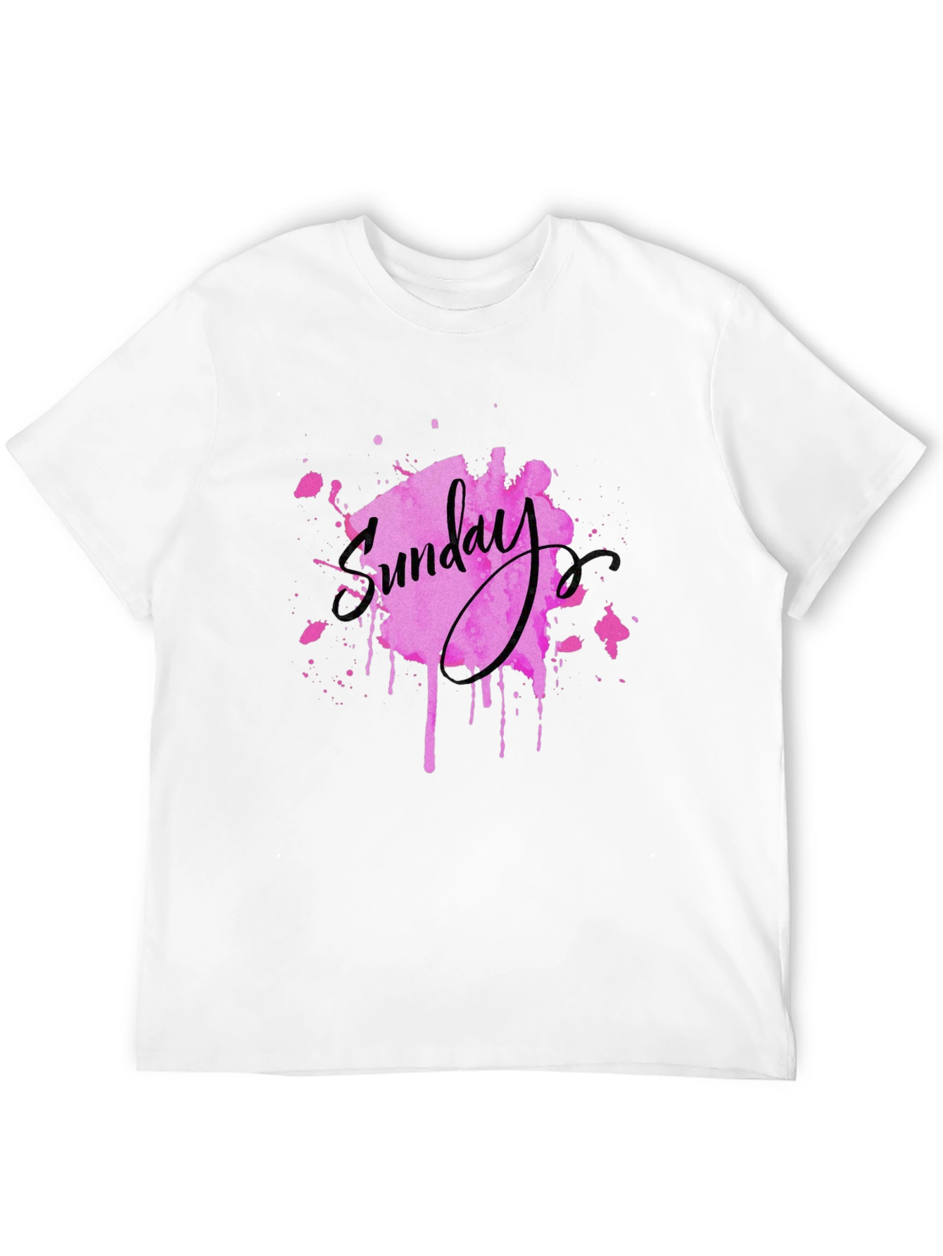 Sunday Pink Splatter Graphic Tee
