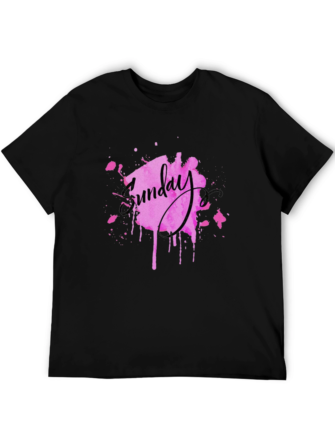 Sunday Pink Splatter Graphic Tee