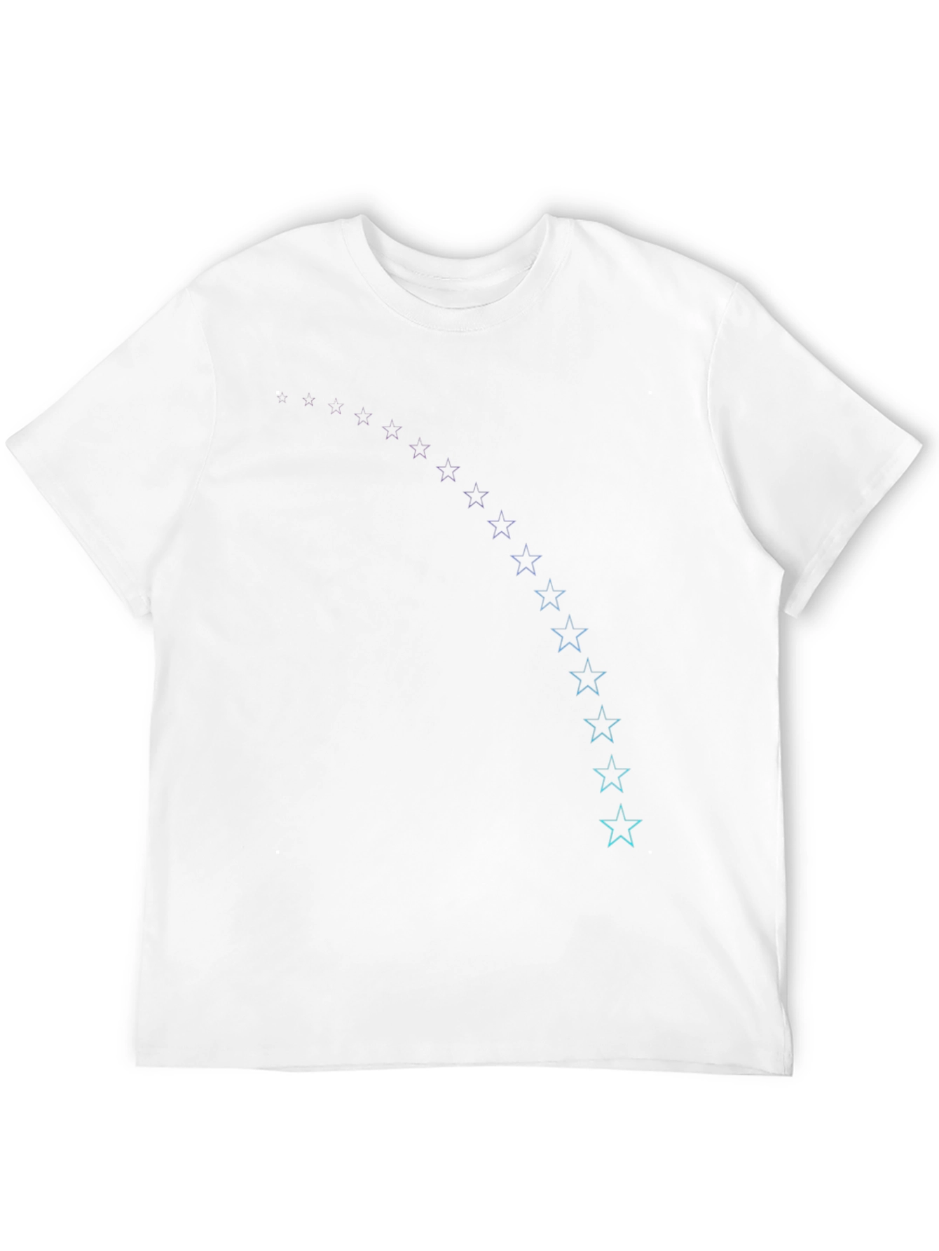 Black T-Shirt with Star Trail Design