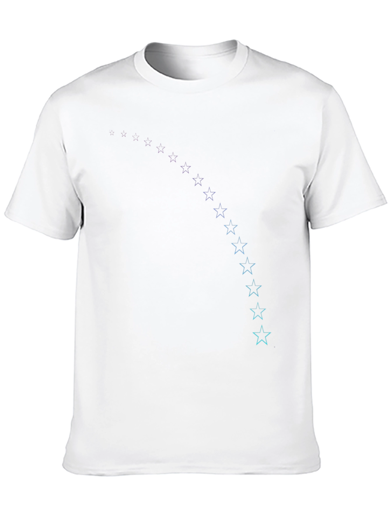 Black T-Shirt with Star Trail Design