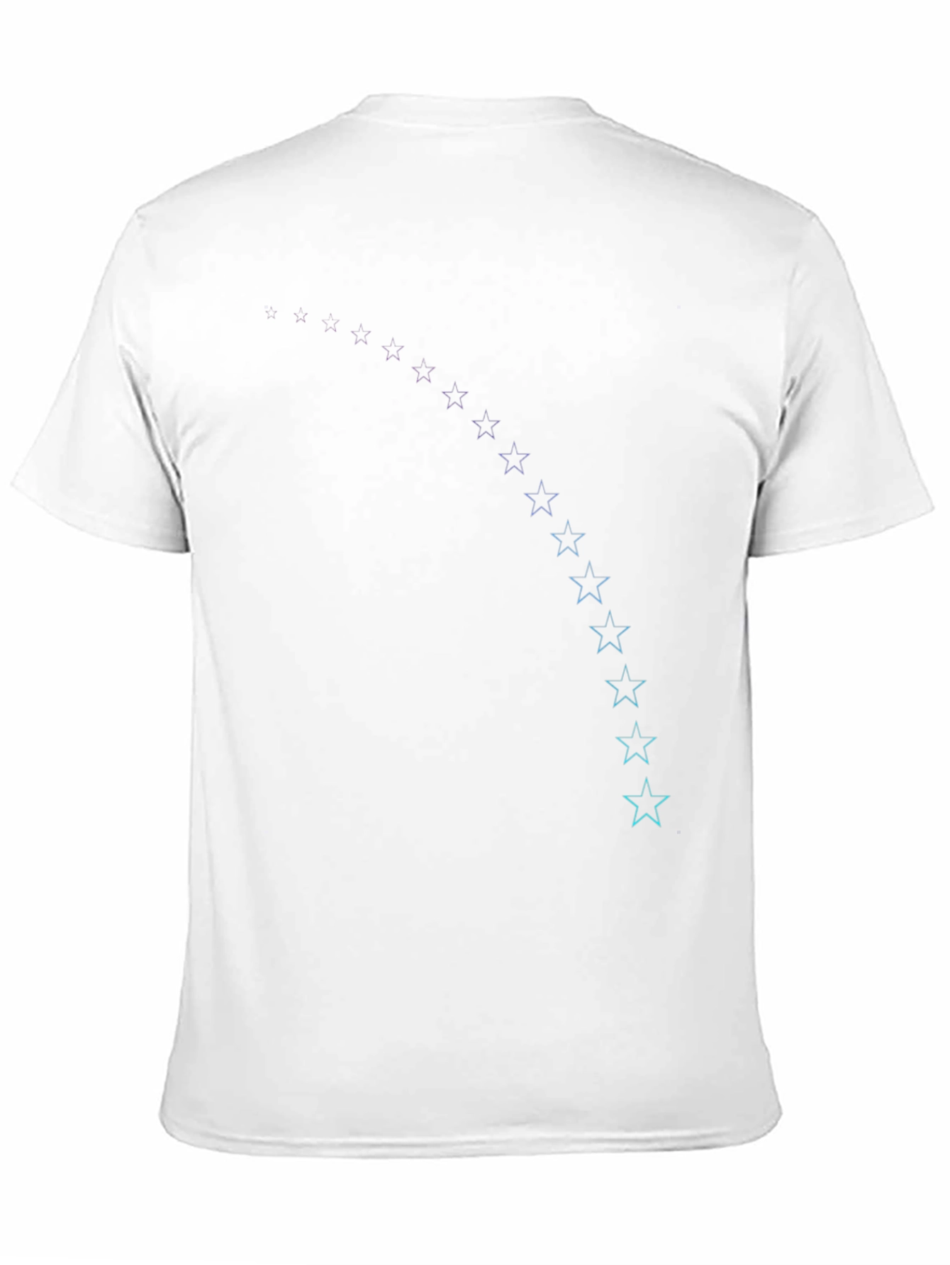 Black T-Shirt with Star Trail Design