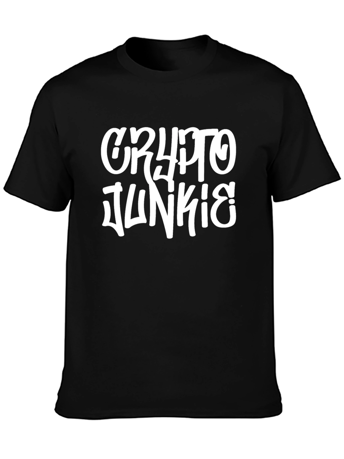 Crypto Junkie Graphic T-Shirt - Black