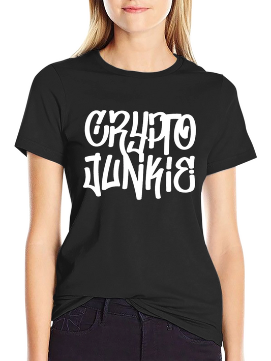 Crypto Junkie Graphic T-Shirt - Black
