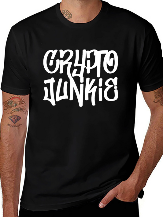 Crypto Junkie Graphic T-Shirt - Black