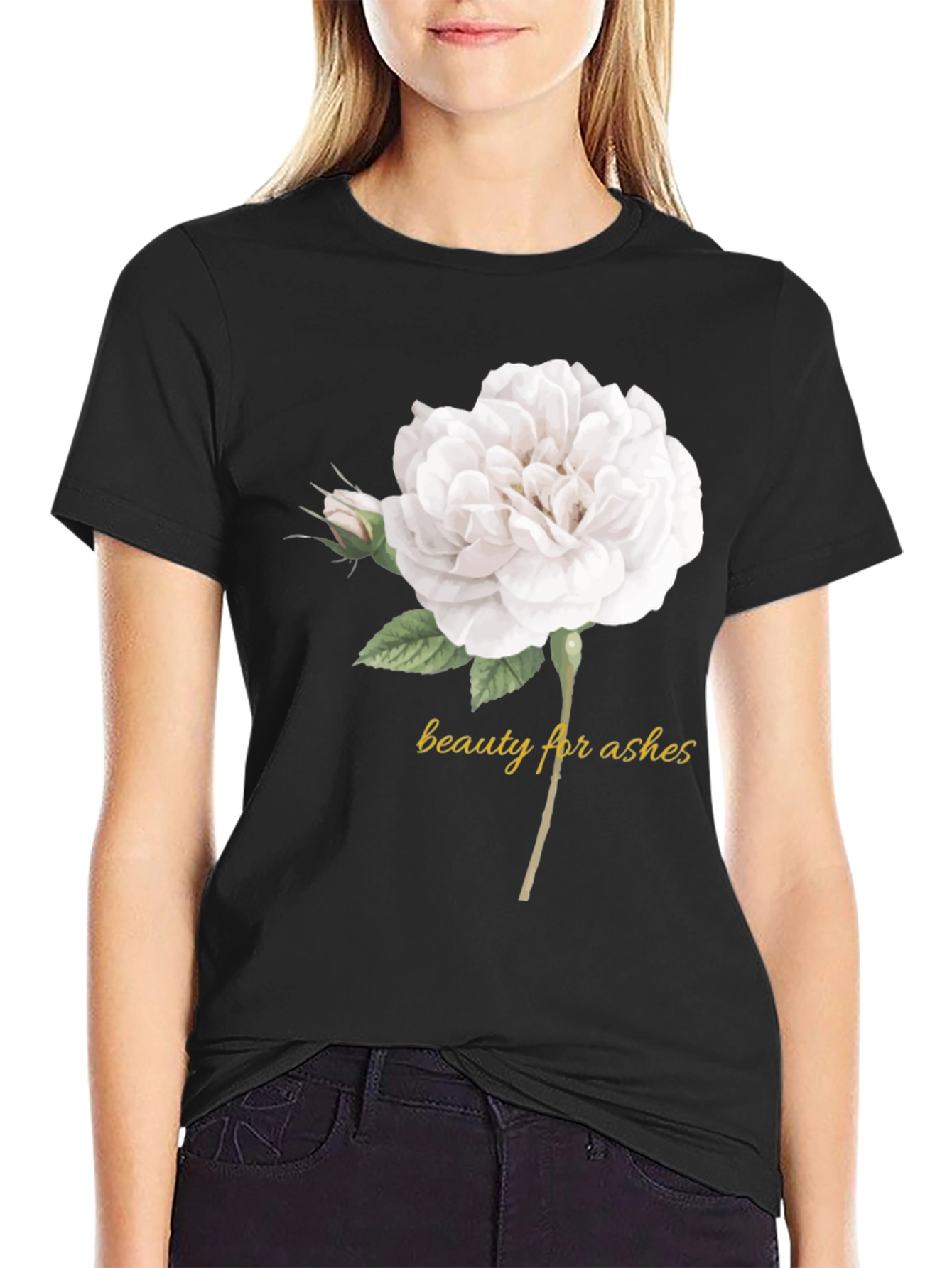 Beauty For Ashes Rose Graphic T-Shirt