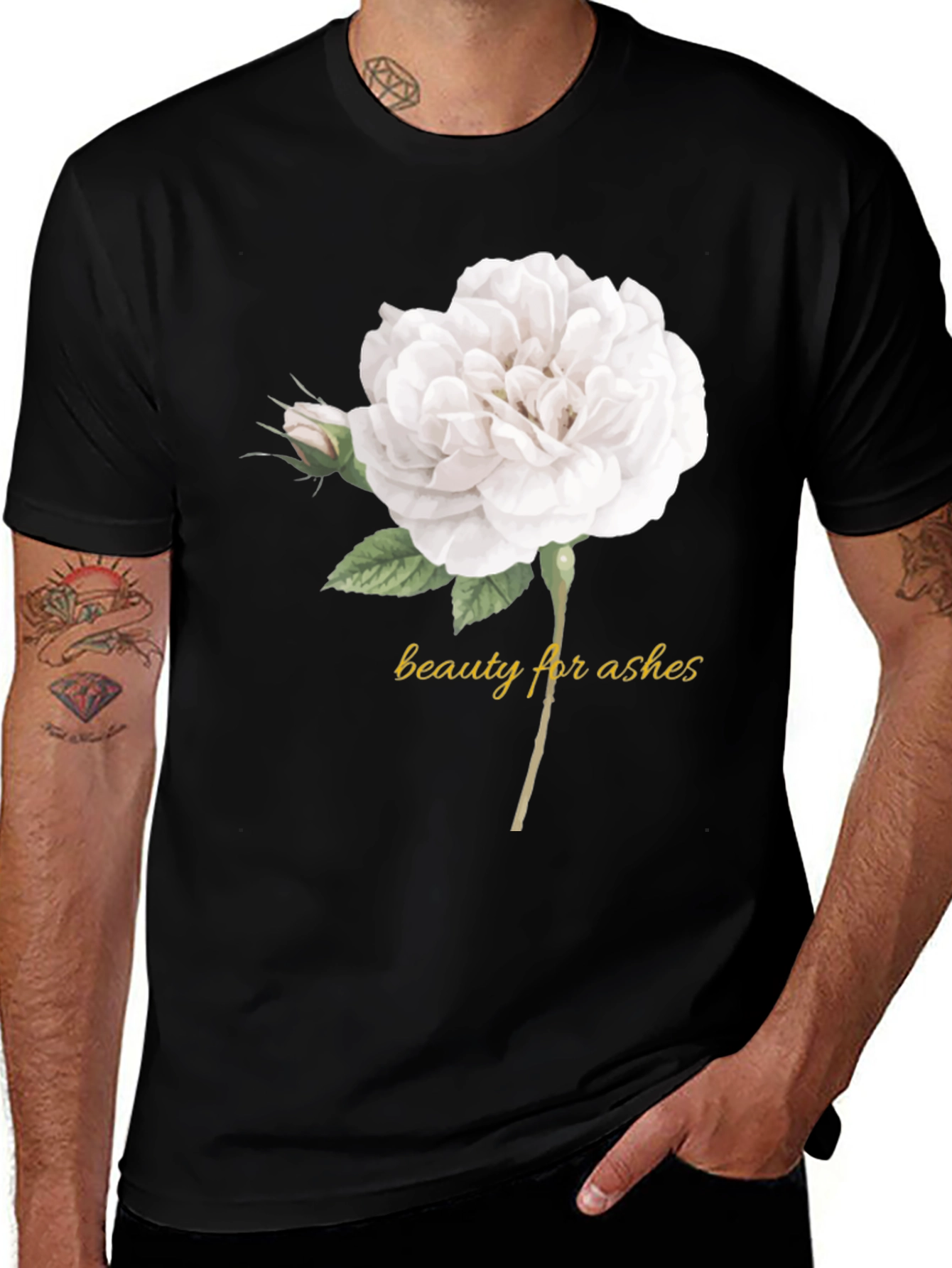 Beauty For Ashes Rose Graphic T-Shirt