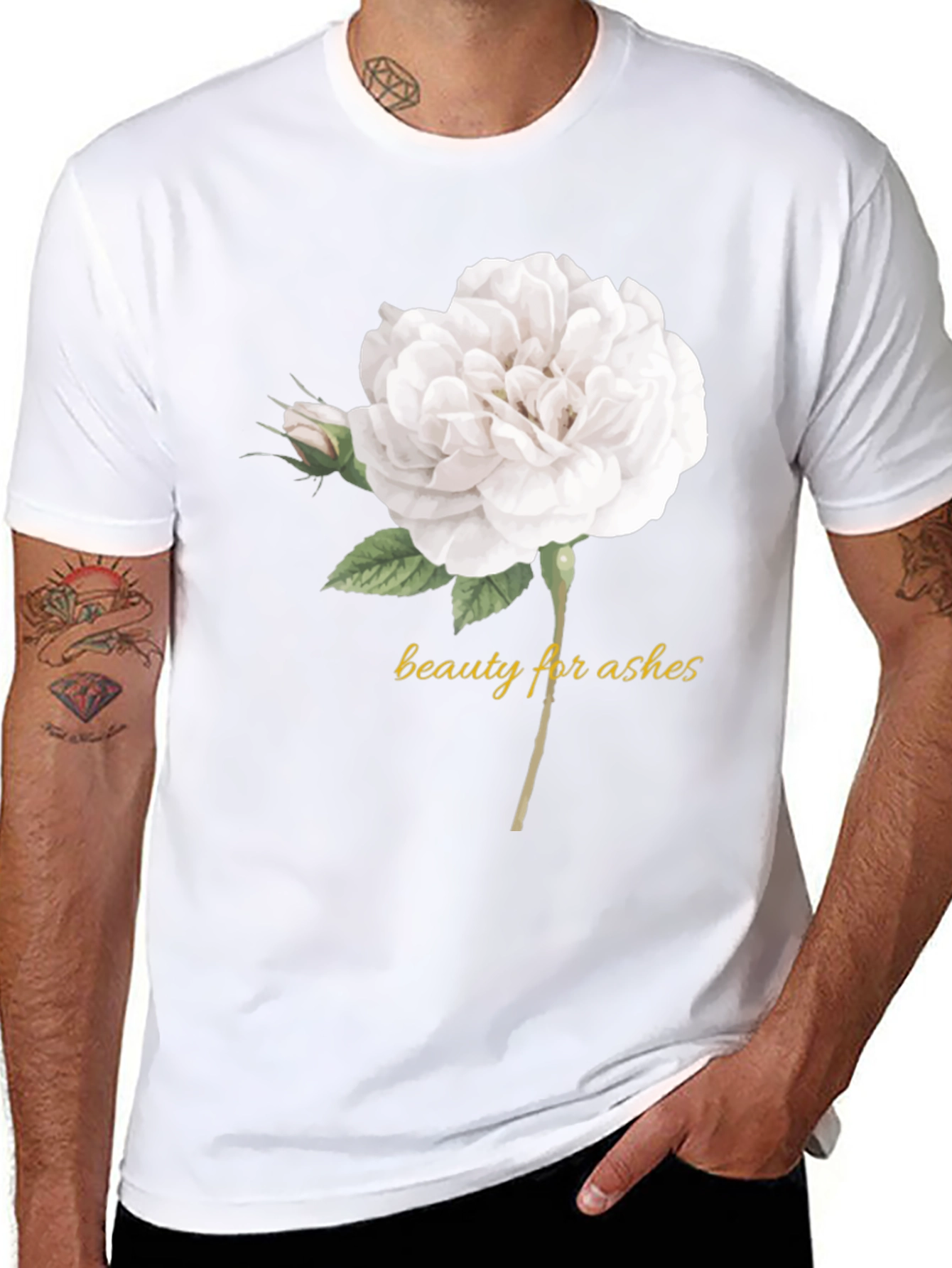 Beauty For Ashes Rose Graphic T-Shirt