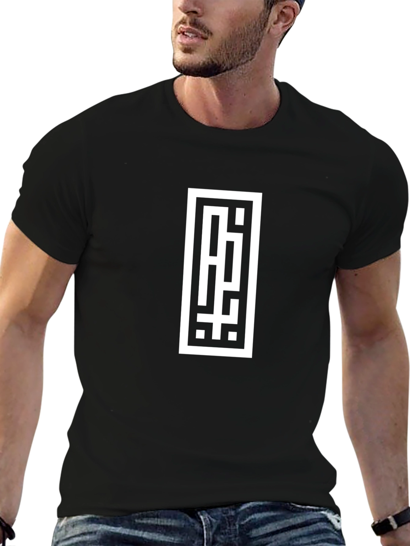 Geometric Black T-Shirt