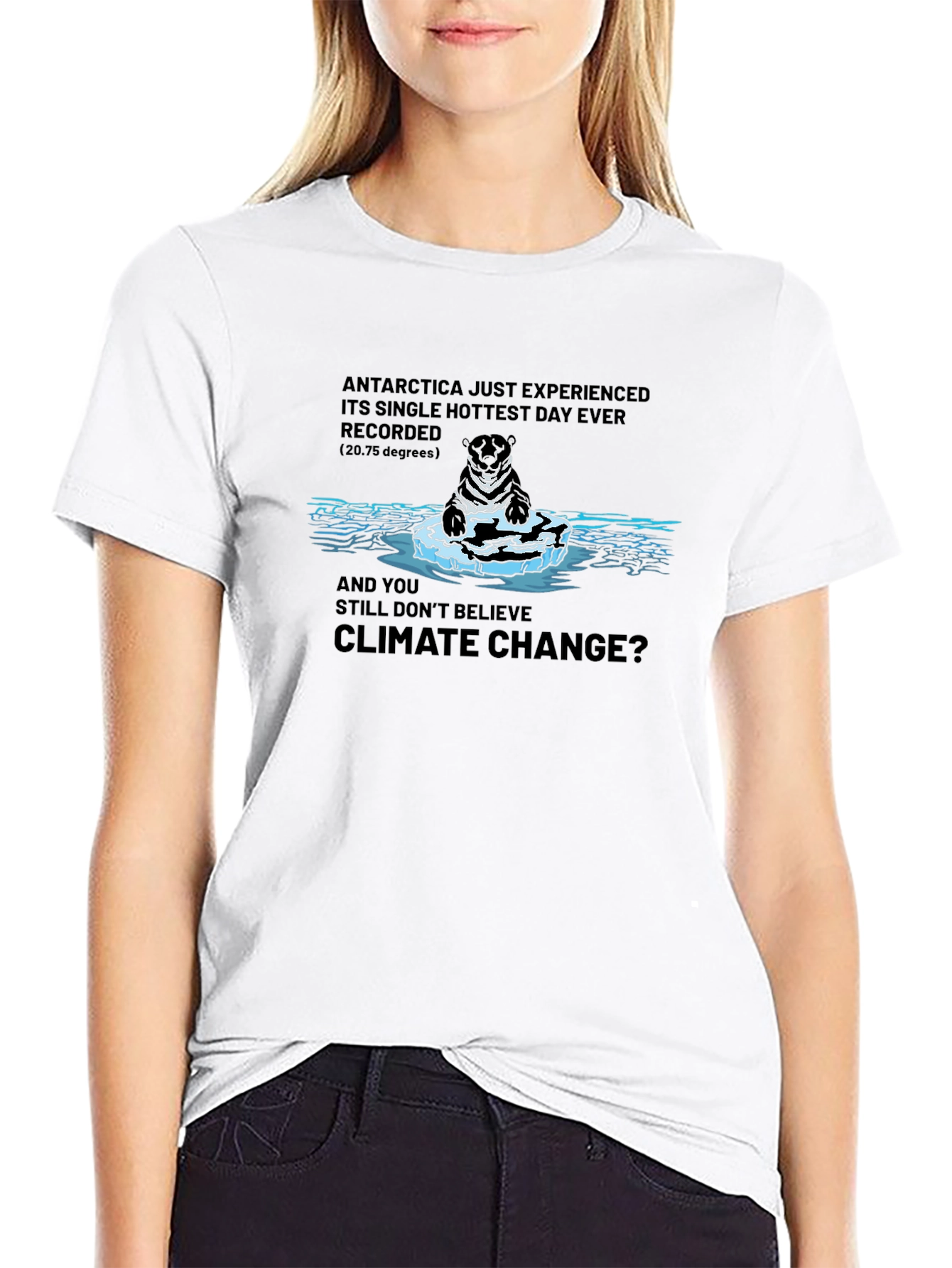 Climate Change Awareness T-Shirt - Polar Bear