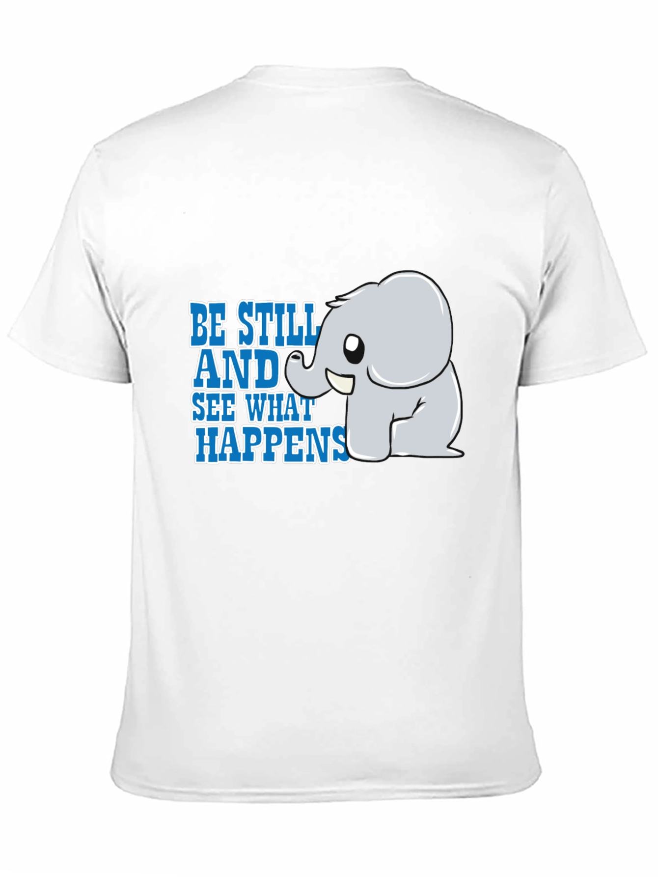 Be Still Elephant Black T-Shirt