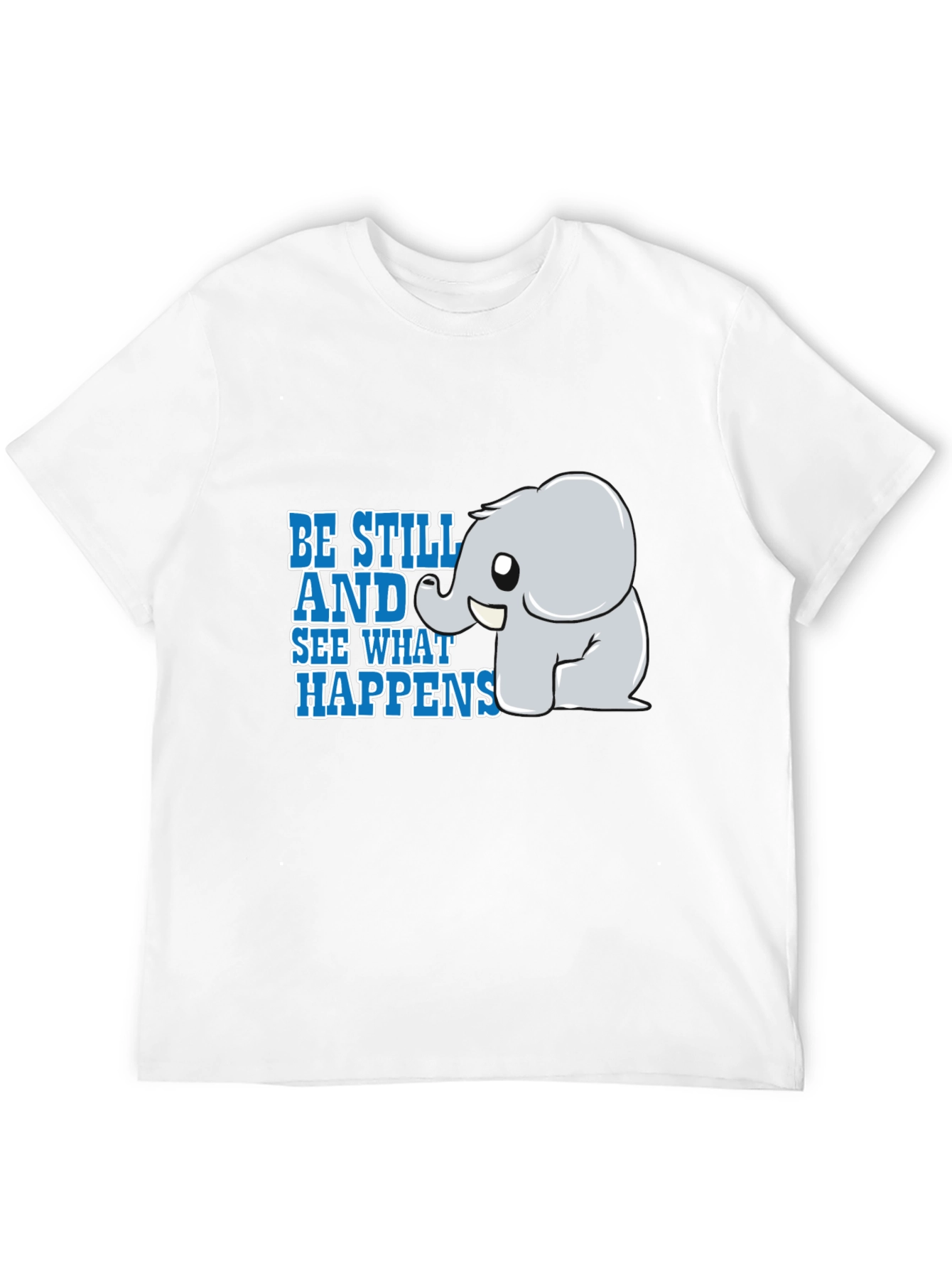 Be Still Elephant Black T-Shirt