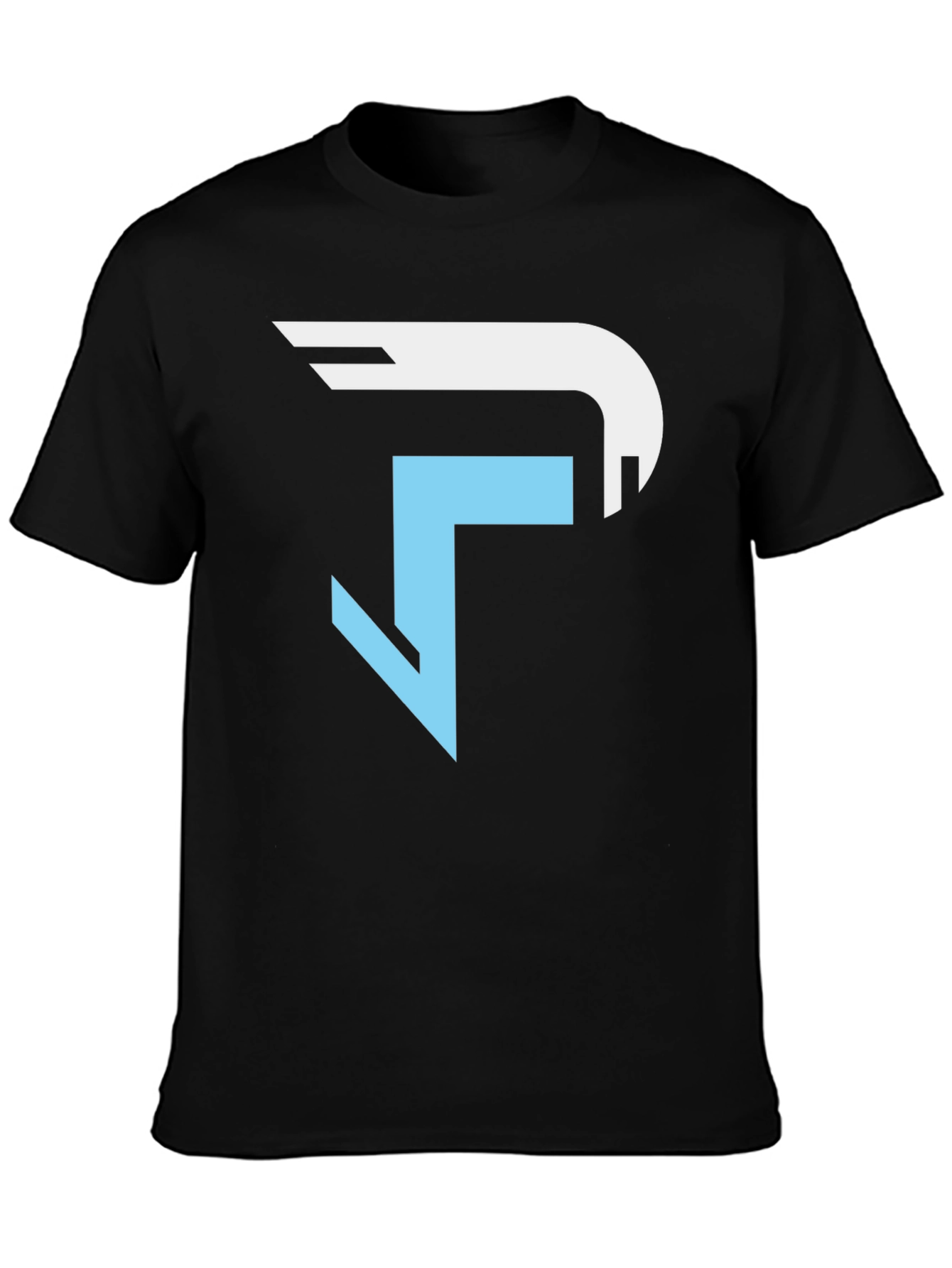 Stylish Black T-Shirt with Abstract Logo