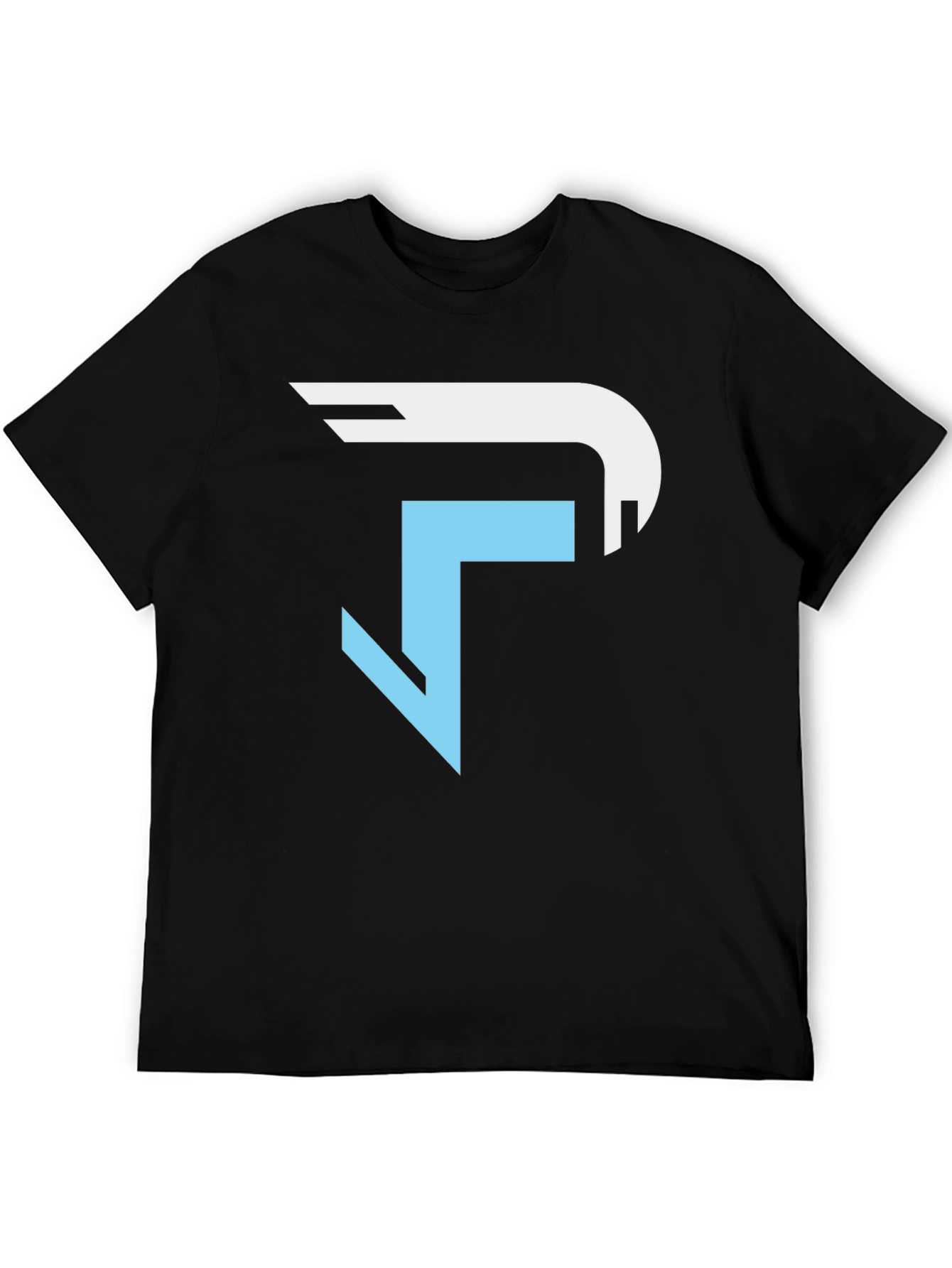 Stylish Black T-Shirt with Abstract Logo
