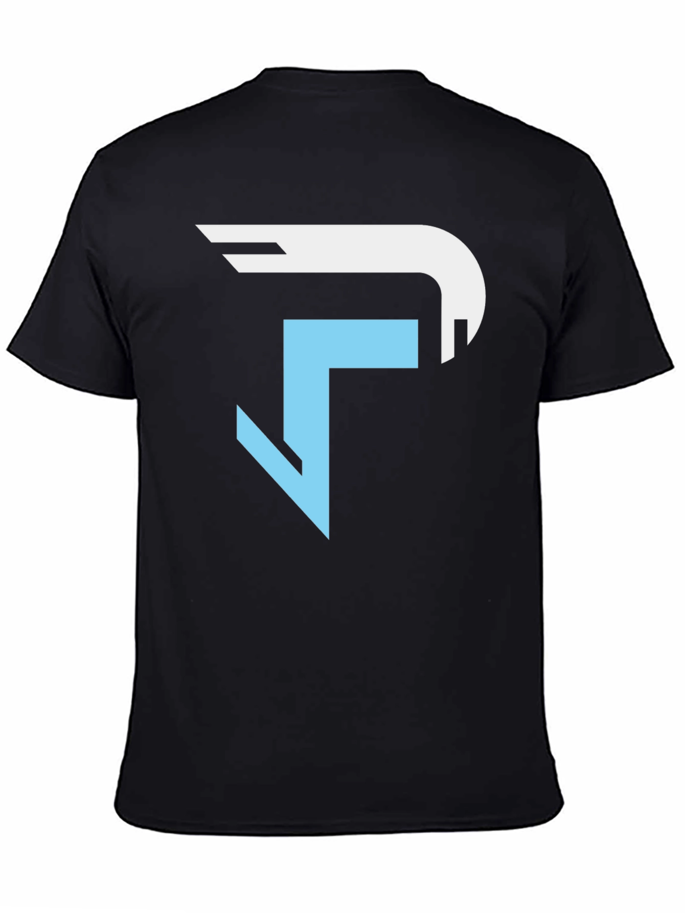 Stylish Black T-Shirt with Abstract Logo