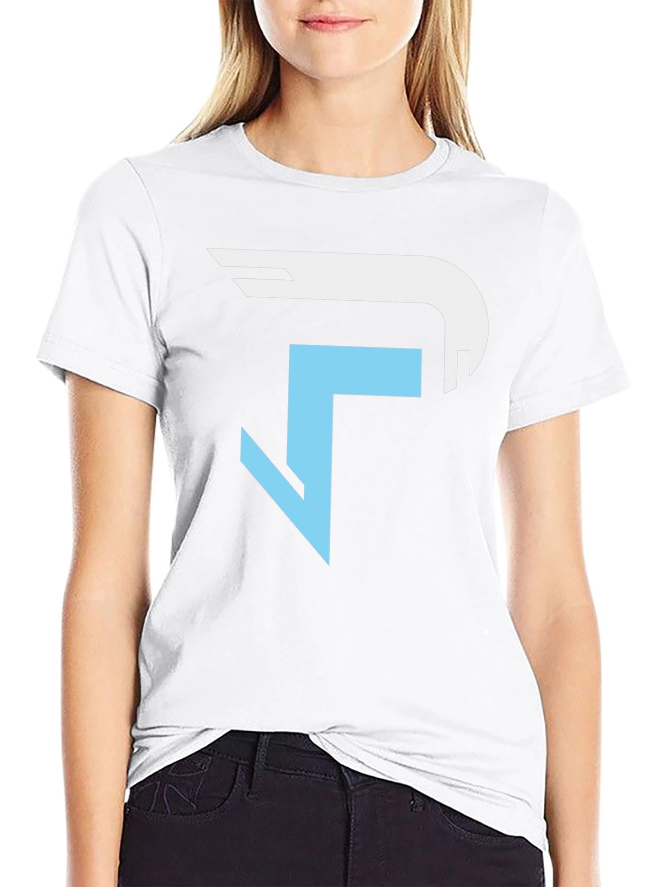 Stylish Black T-Shirt with Abstract Logo