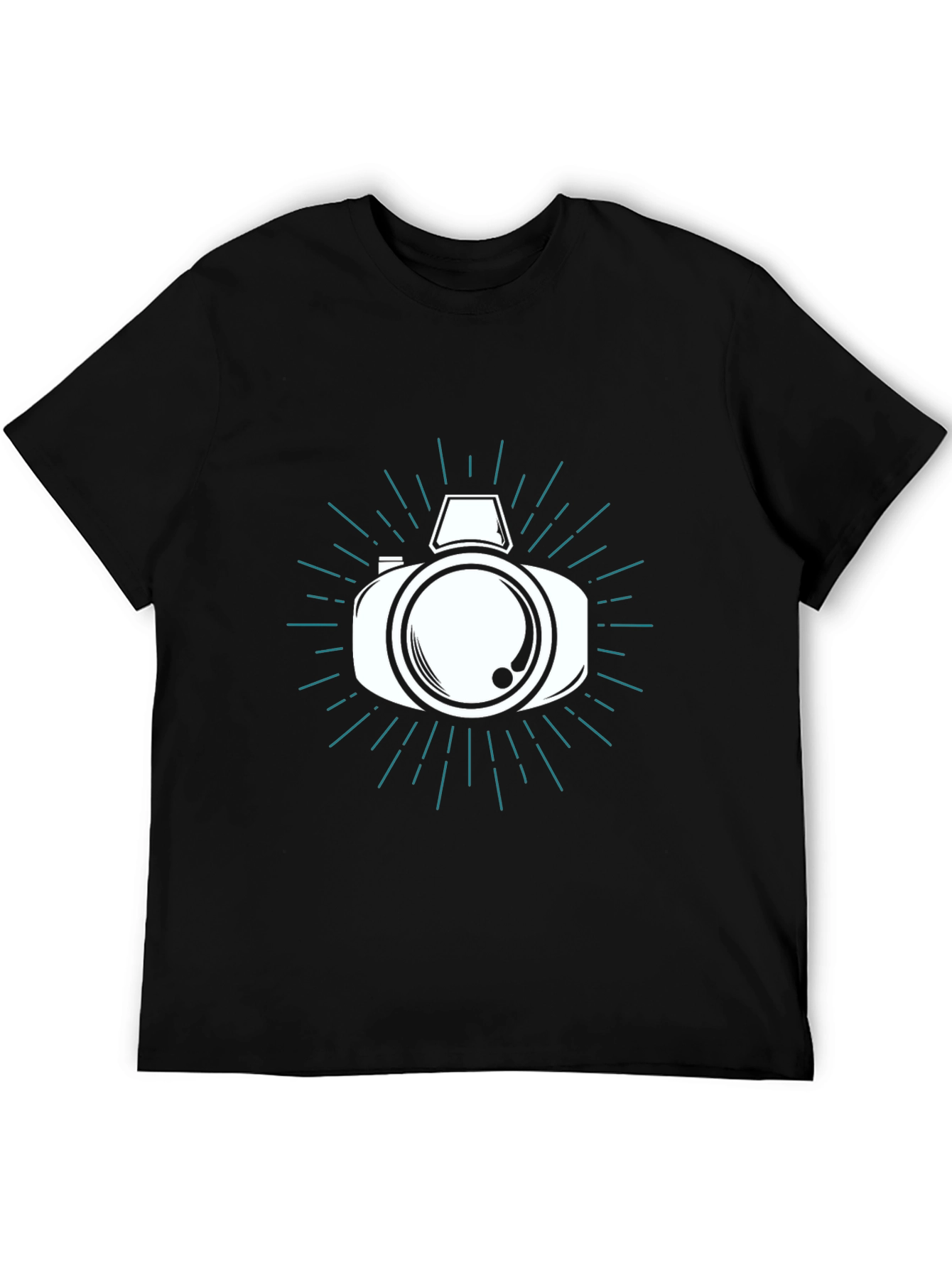 Camera Graphic Tee - Black Stylish Mens Shirt