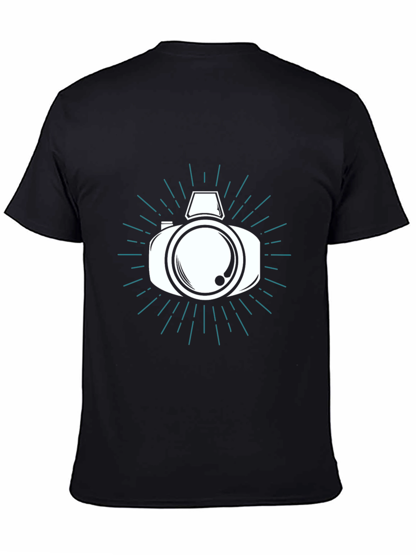 Camera Graphic Tee - Black Stylish Mens Shirt