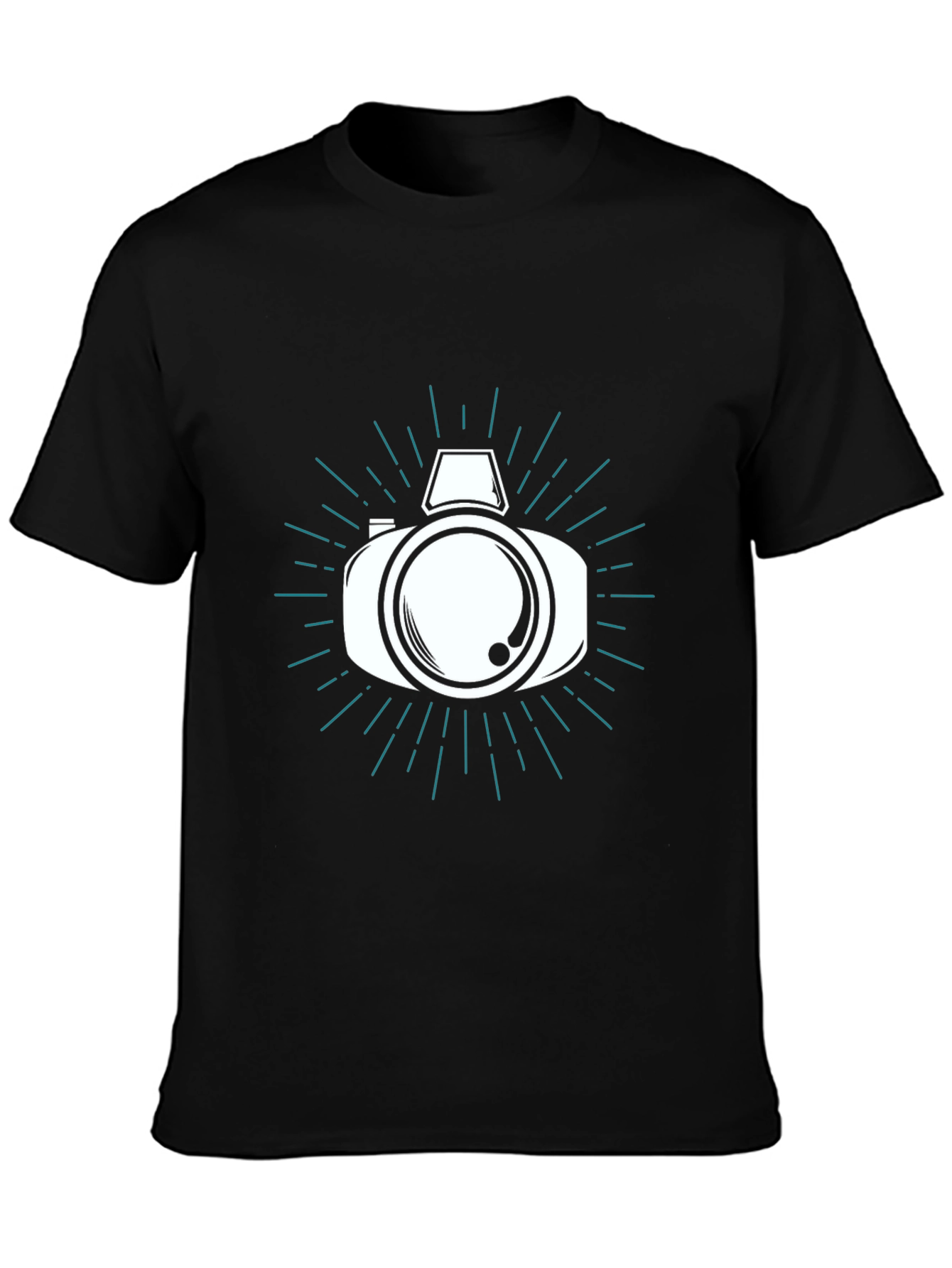 Camera Graphic Tee - Black Stylish Mens Shirt