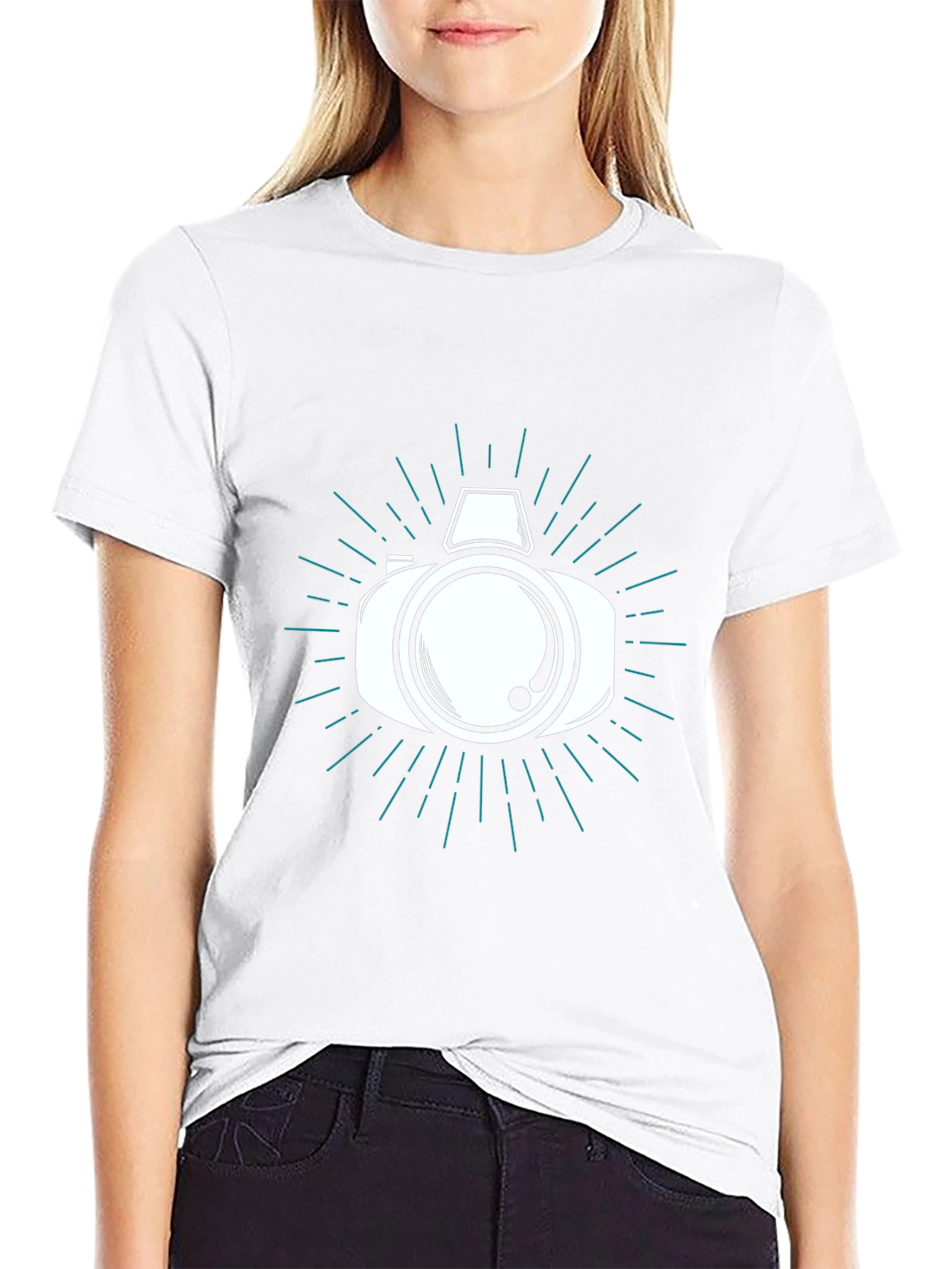Camera Graphic Tee - Black Stylish Mens Shirt