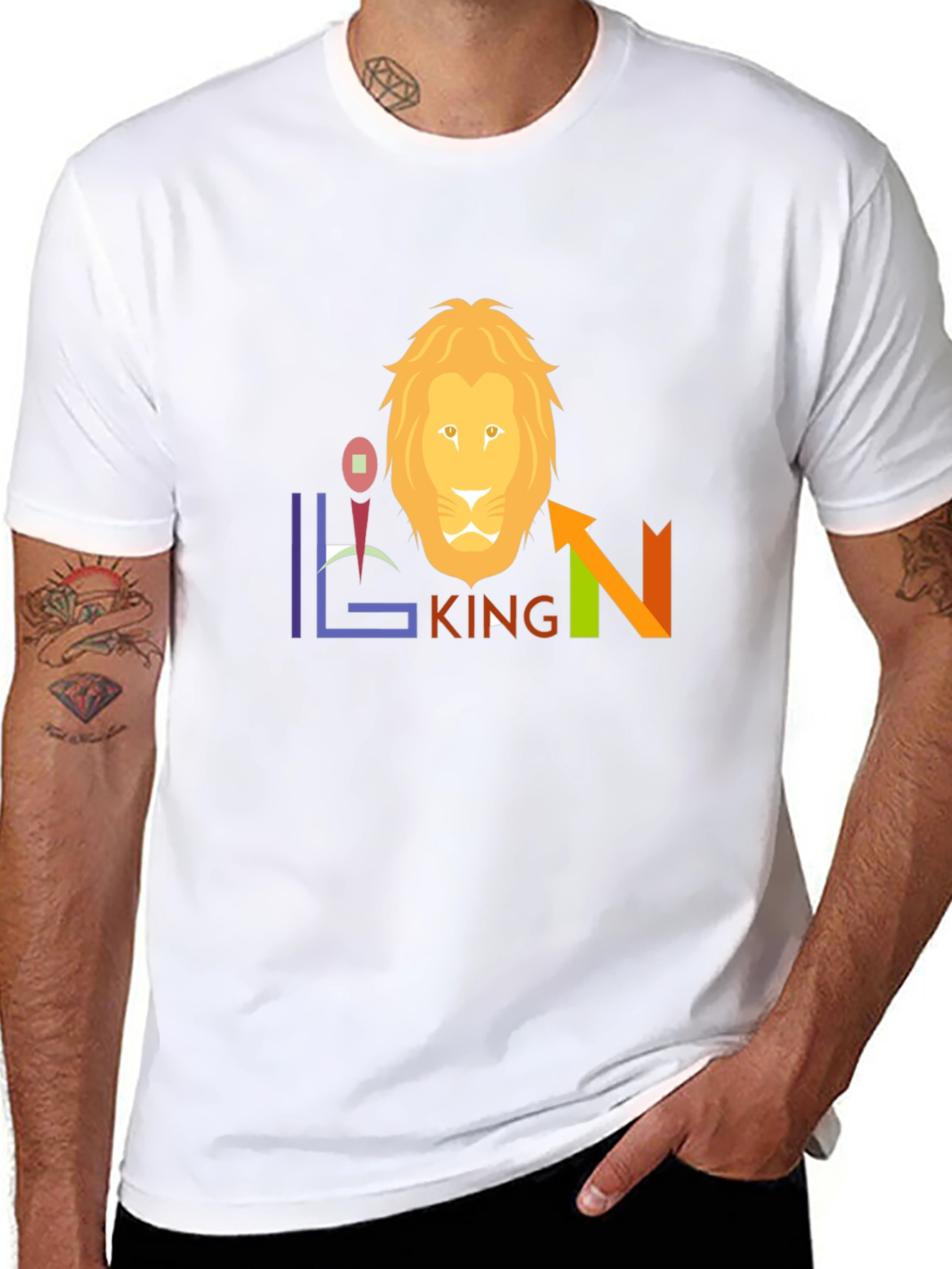 Lion King Graphic Tee - Black Cotton Blend