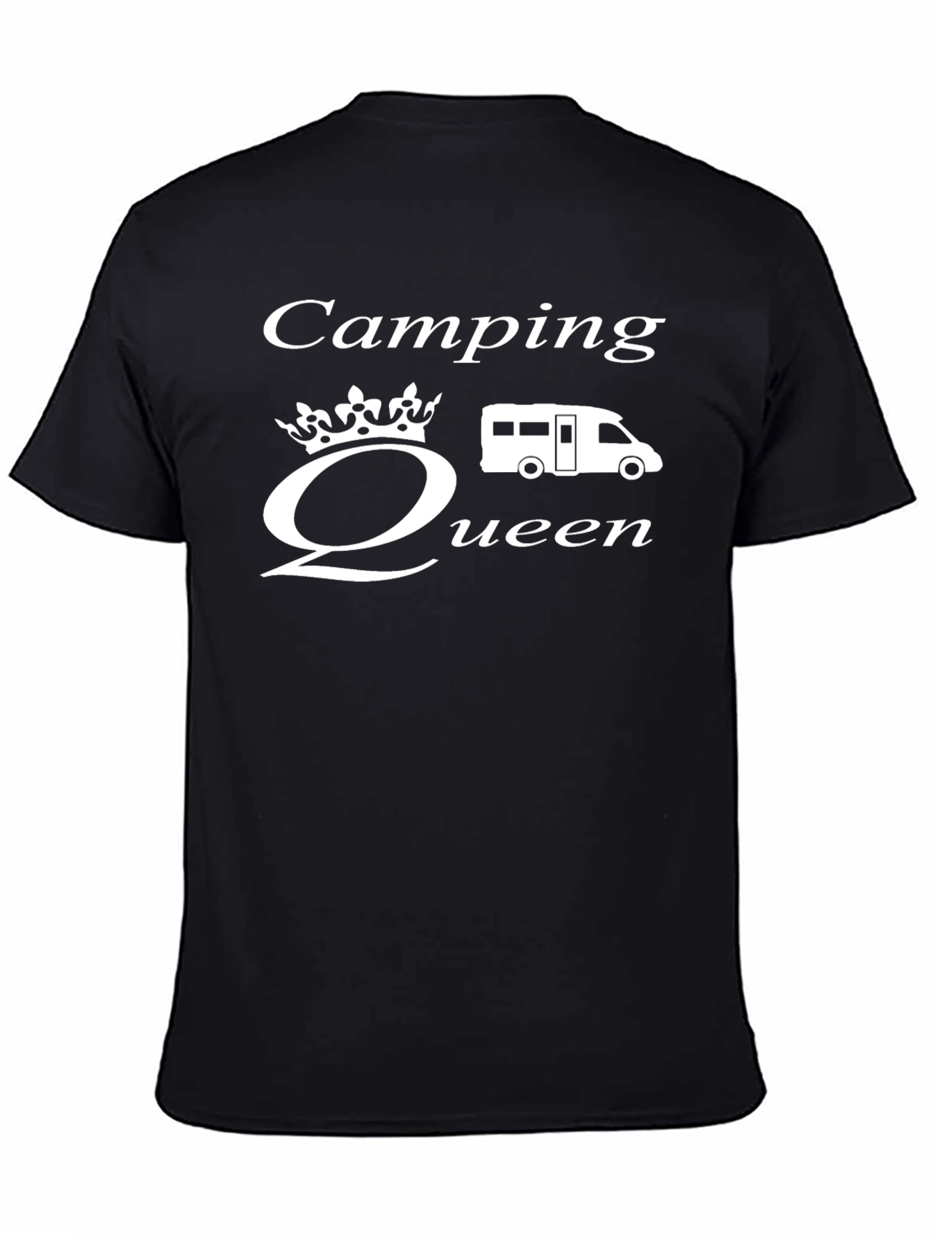 Camping Queen Graphic T-Shirt - Black
