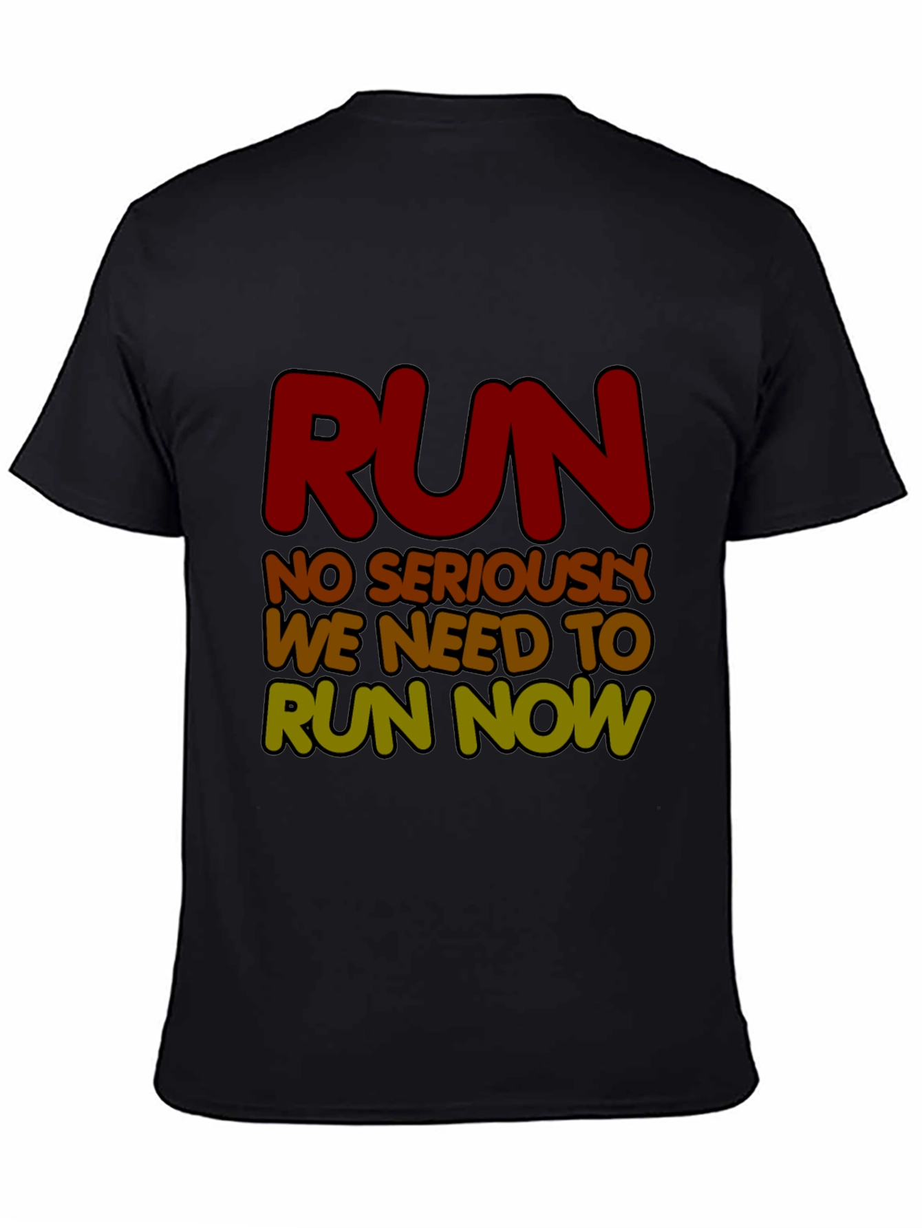 Run Now Graphic Tee - Funny Running Shirt