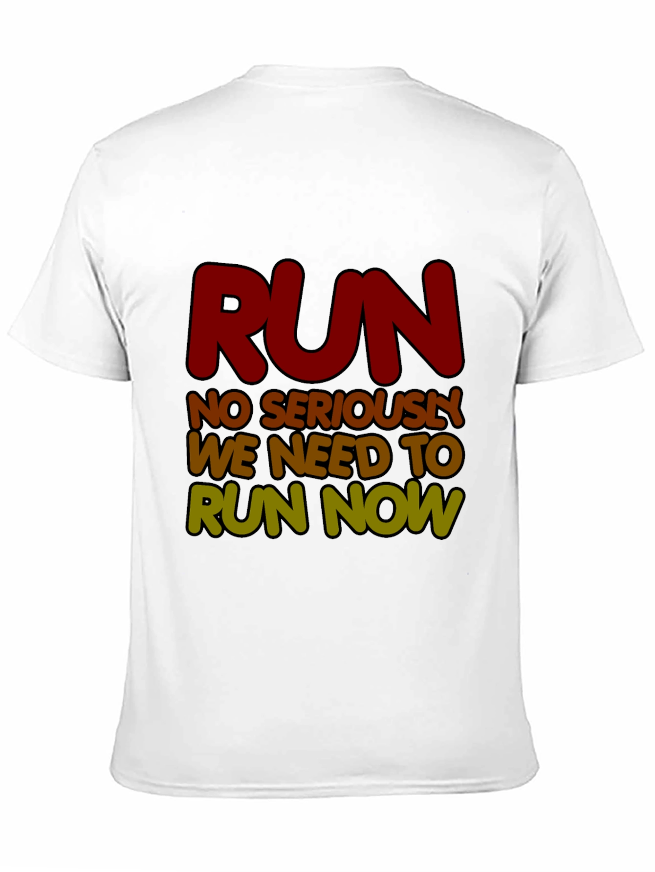Run Now Graphic Tee - Funny Running Shirt